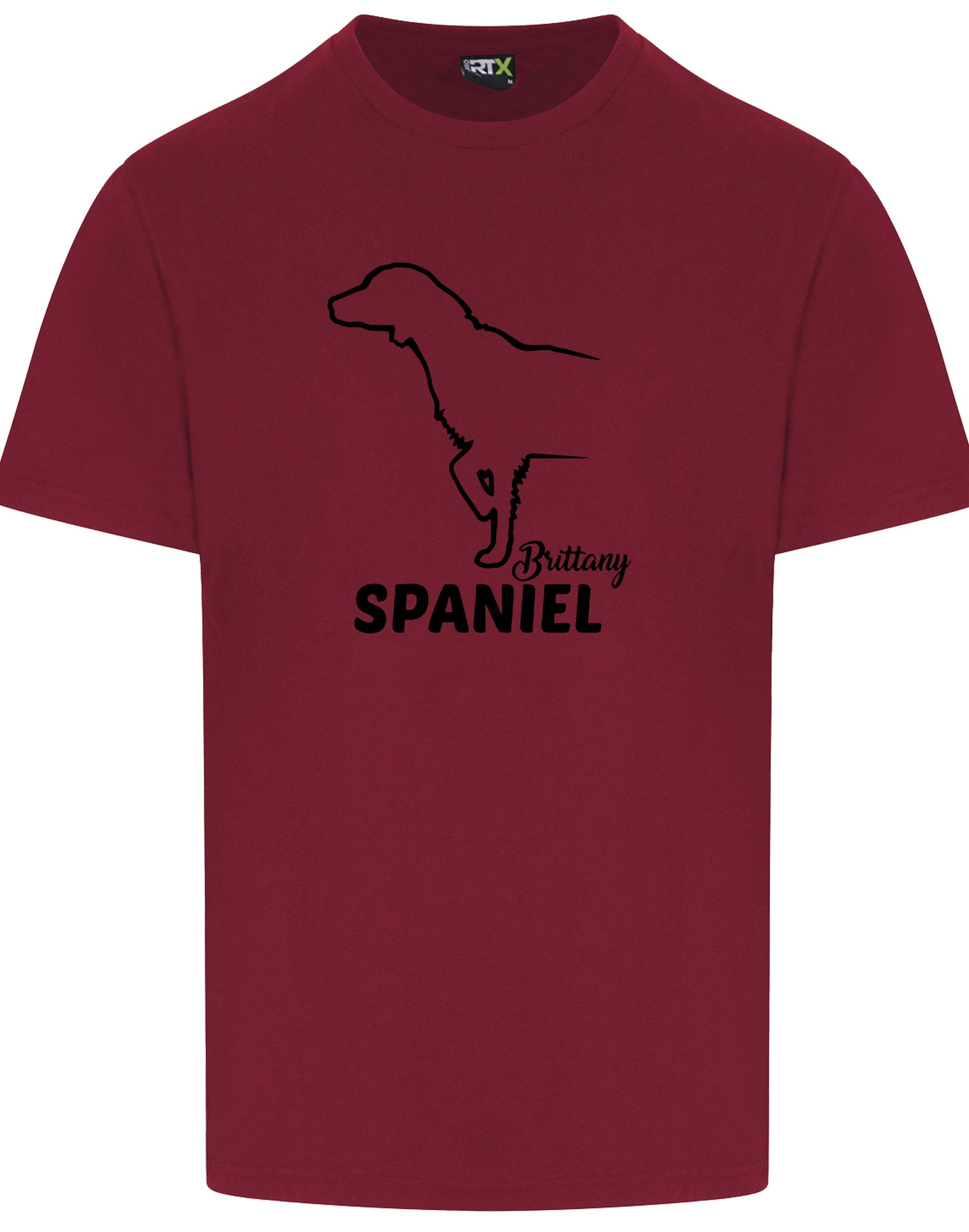 Unisex Roundneck T-shirt with Brittany Spaniel Dog Breed Design – Style for Every Brittany Spaniel Fan