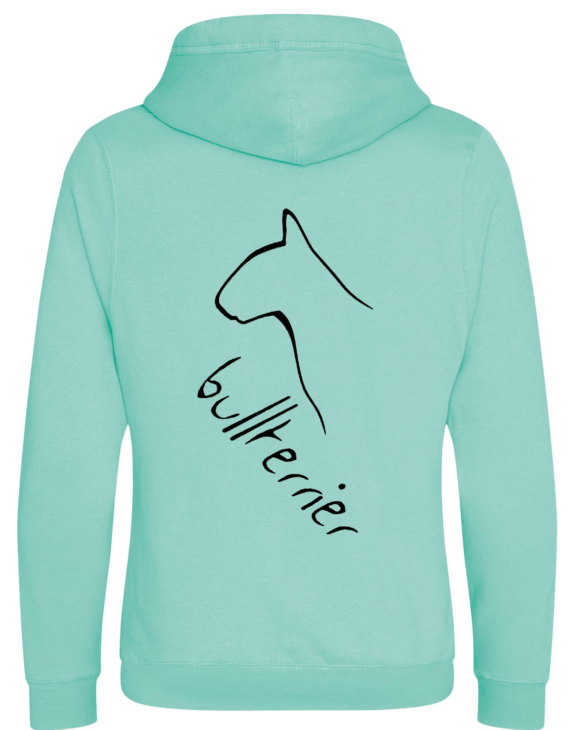 Unisex Crossneck Pullover Hoodie with Bullterrier Dog Breed Design – A Must-Have for Bullterrier Fans