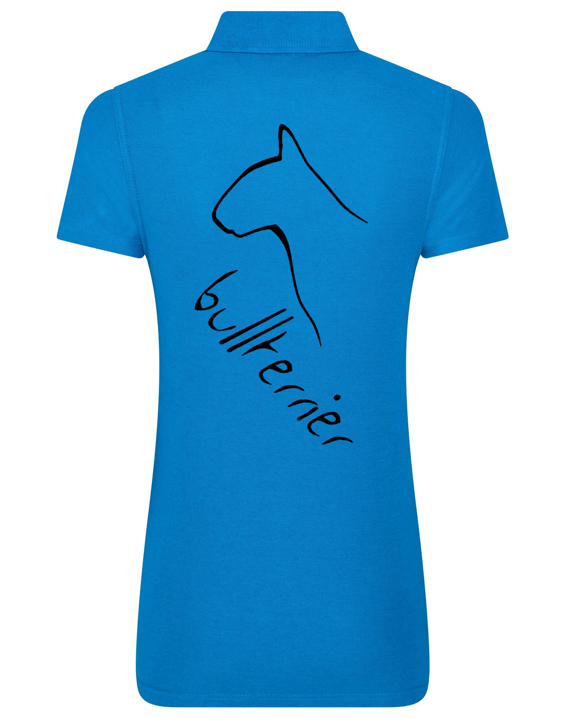 Women’s Cotton Polo with Bullterrier Dog Breed Design – A Must-Have for Bullterrier Enthusiasts