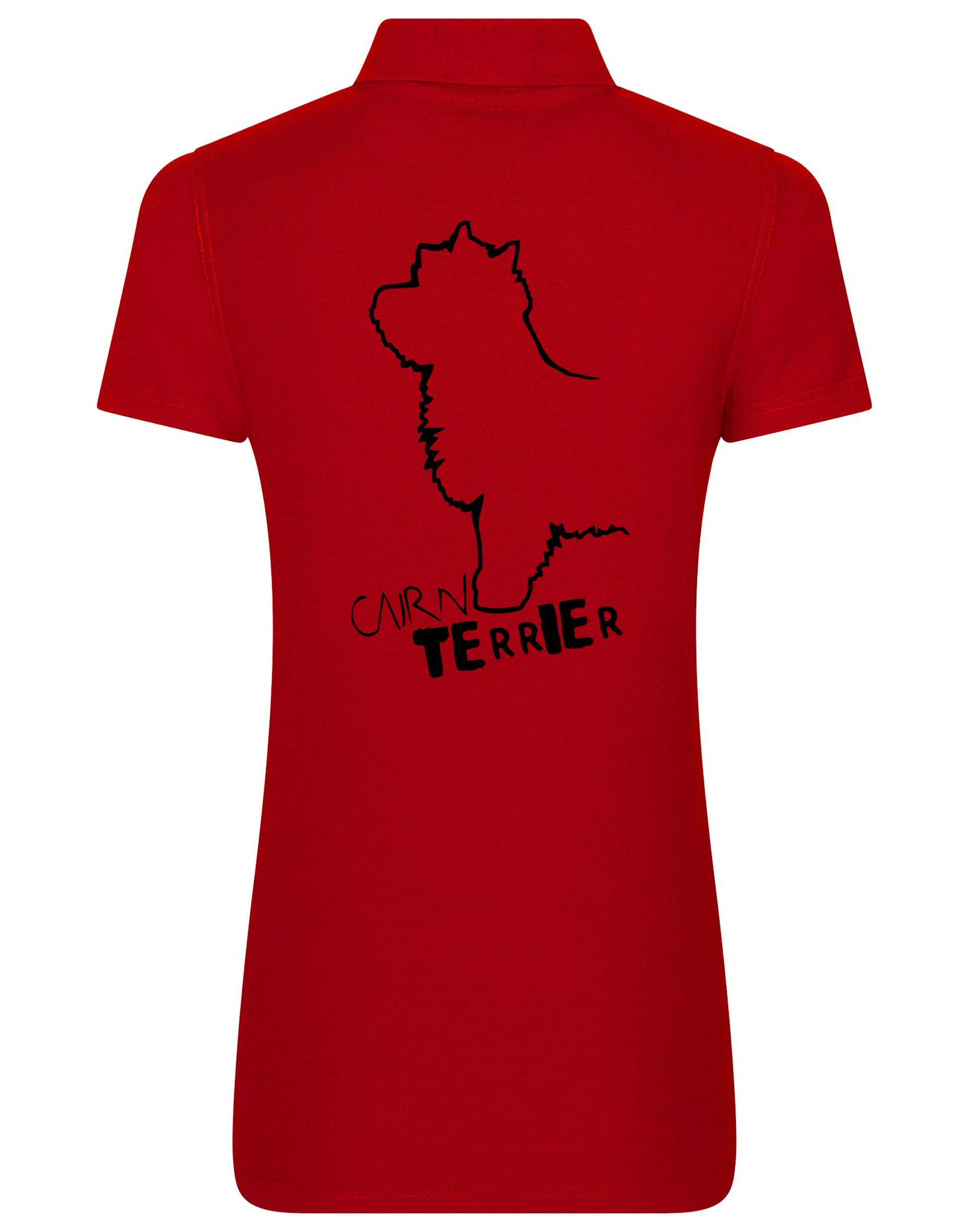 Women’s Cotton Polo with Cairn Terrier Dog Breed Design – A Must-Have for Cairn Terrier Enthusiasts