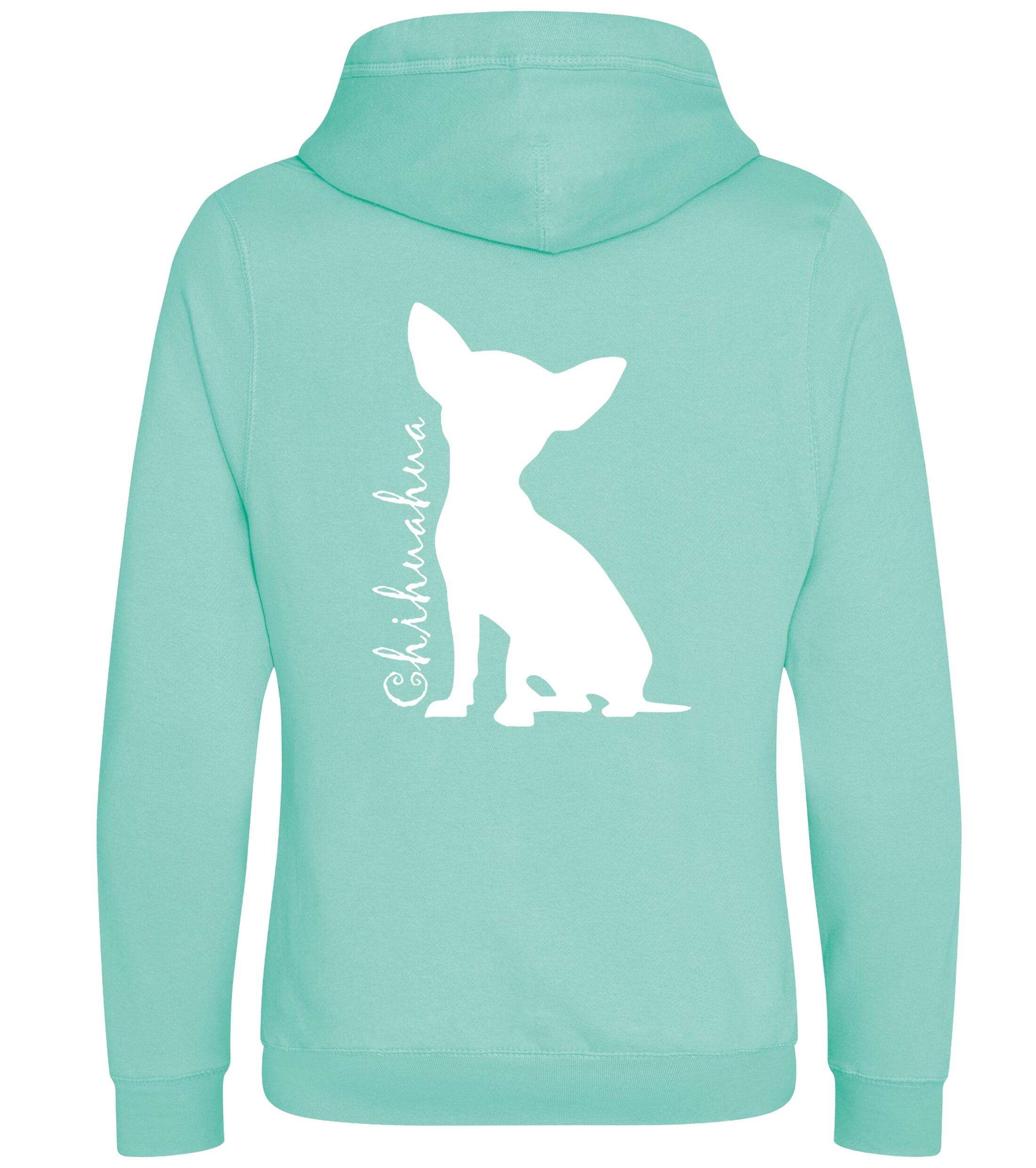 Unisex Crossneck Pullover Hoodie with Chihuahua Silhouette Design – A Must-Have for Chihuahua Lovers