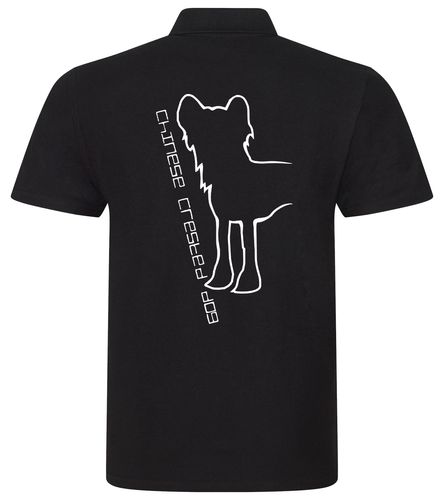 Unisex Cotton Polo with Chinese Crested Dog Breed Design – Style for Every Chinese Crested Enthusiast