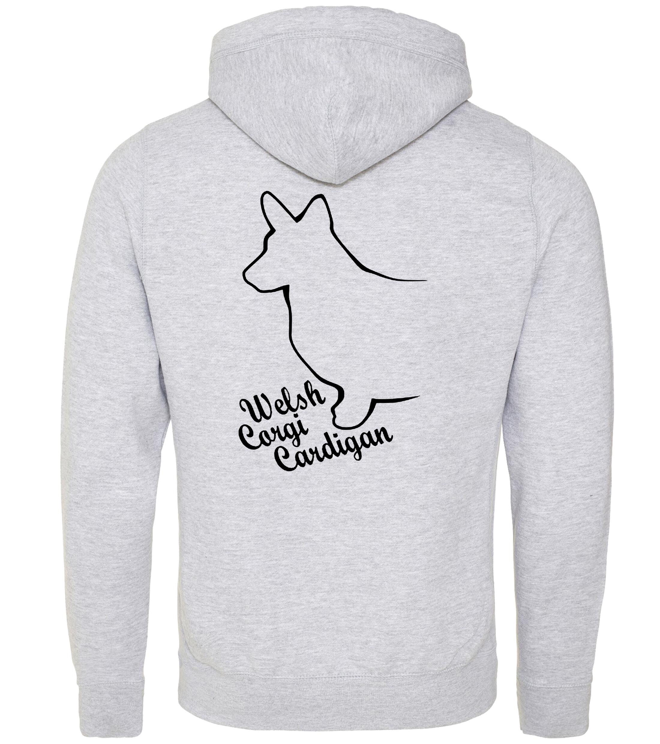 Unisex Crossneck Pullover Hoodie with Corgi Cardigan (Welsh) Dog Breed Design