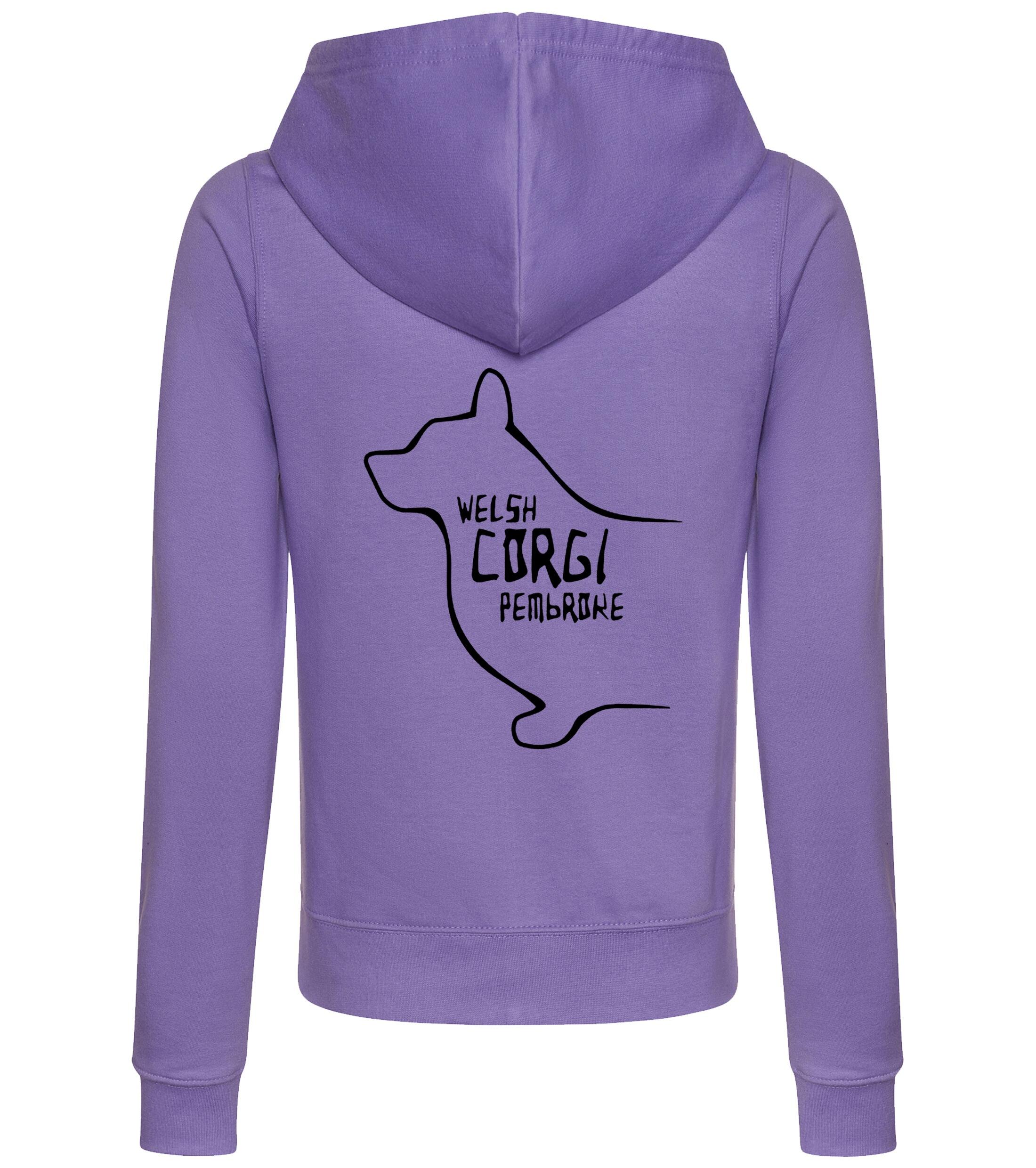 Corgi Pembroke (Welsh) Outline Women’s Zipped Hoodie – Cozy & Perfect for Corgi Pembroke Lovers