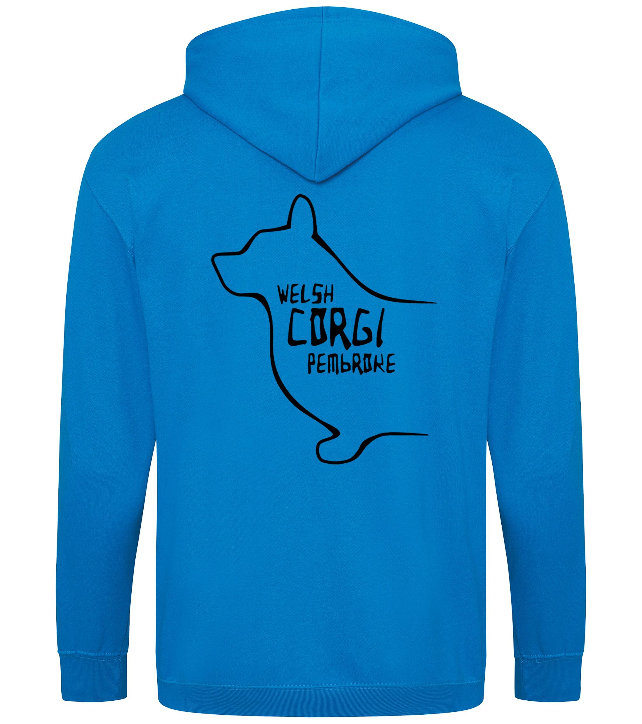 Corgi Pembroke (Welsh) Dog Breed Design Zipped Hoodie – Comfort, Style, and Corgi Pride
