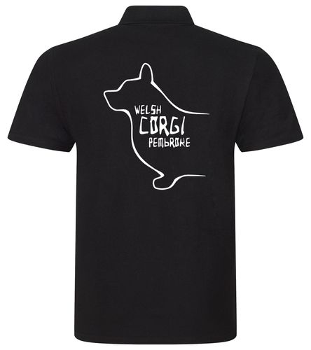 Unisex Cotton Polo with Corgi Pembroke (Welsh) Dog Breed Design – A Stylish Choice for Corgi Lovers