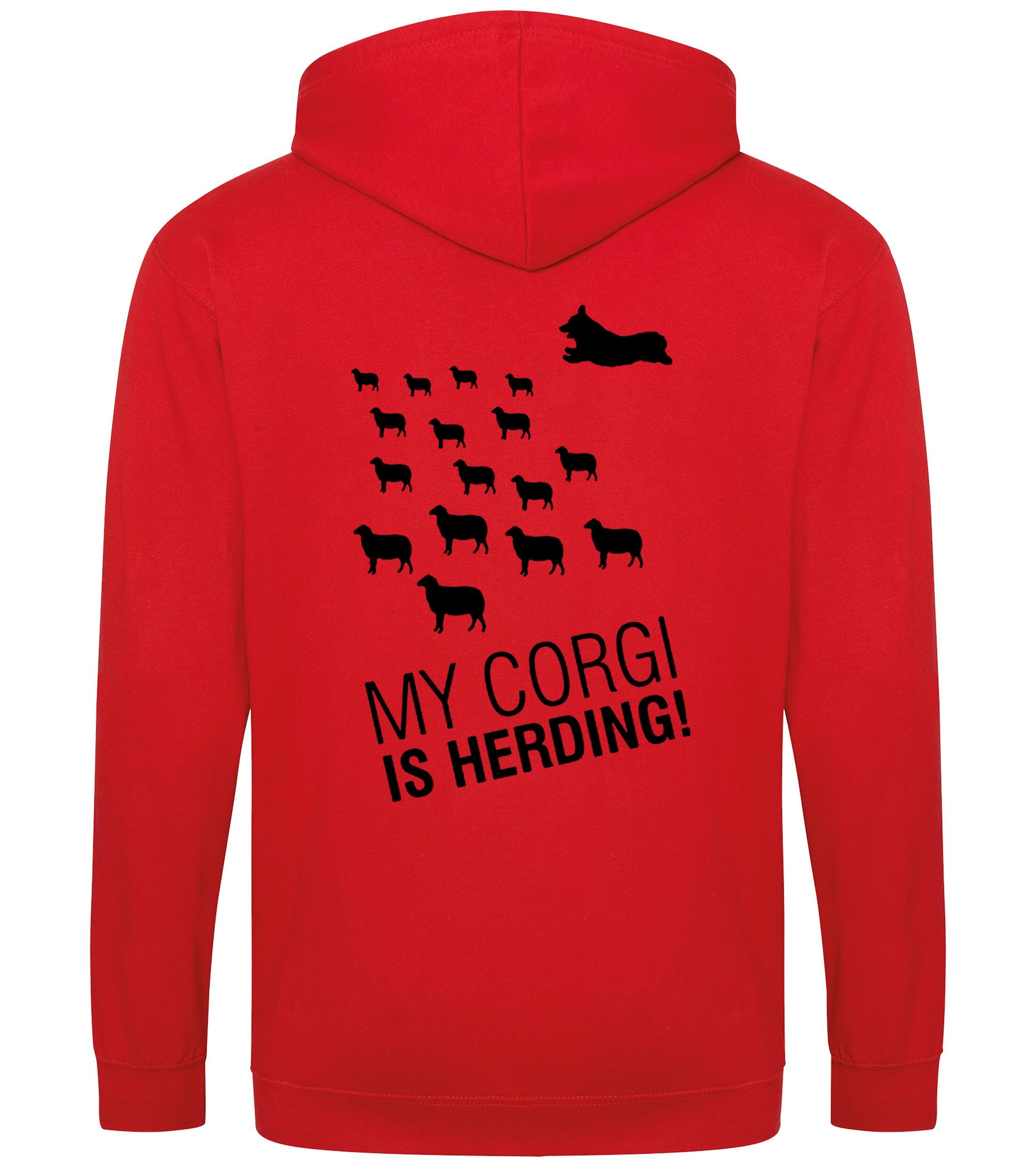 Zipped Hoodie with Corgi Herding Dog Breed Design – Stylish Comfort for Corgi Herding Enthusiasts