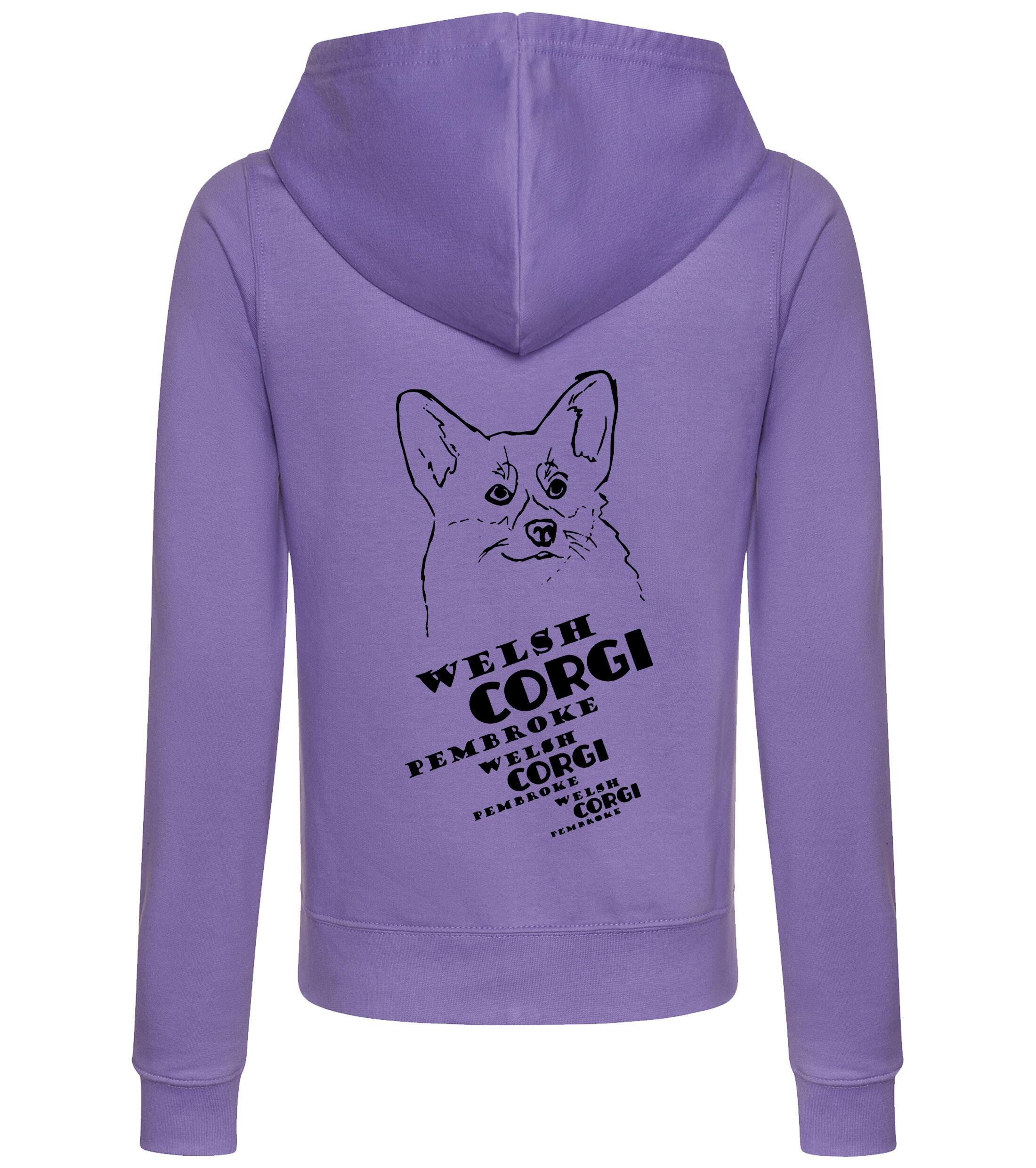 Corgi Pembroke (Face) Dog Breed Women’s Zipped Hoodie – Stylish & Cozy for Corgi Pembroke Lovers