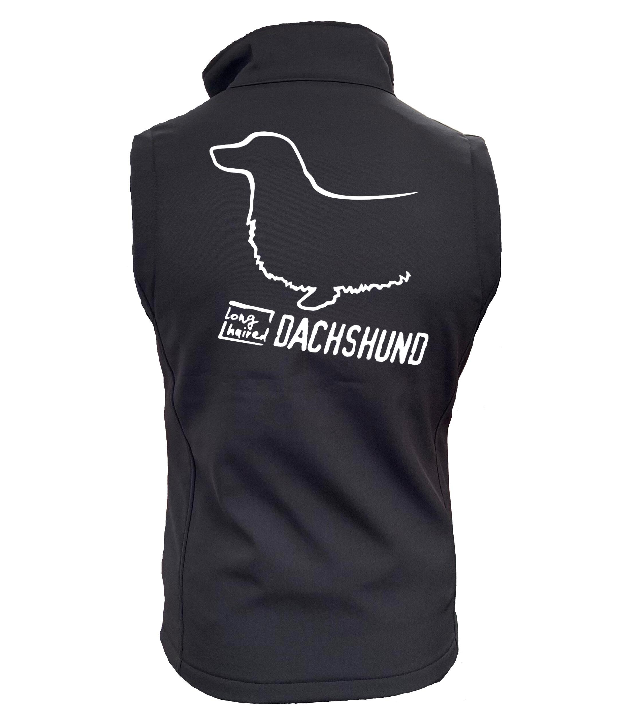 Unisex Softshell Gilet with Dachshund (Longhaired) Design – Perfect for Dachshund Lovers