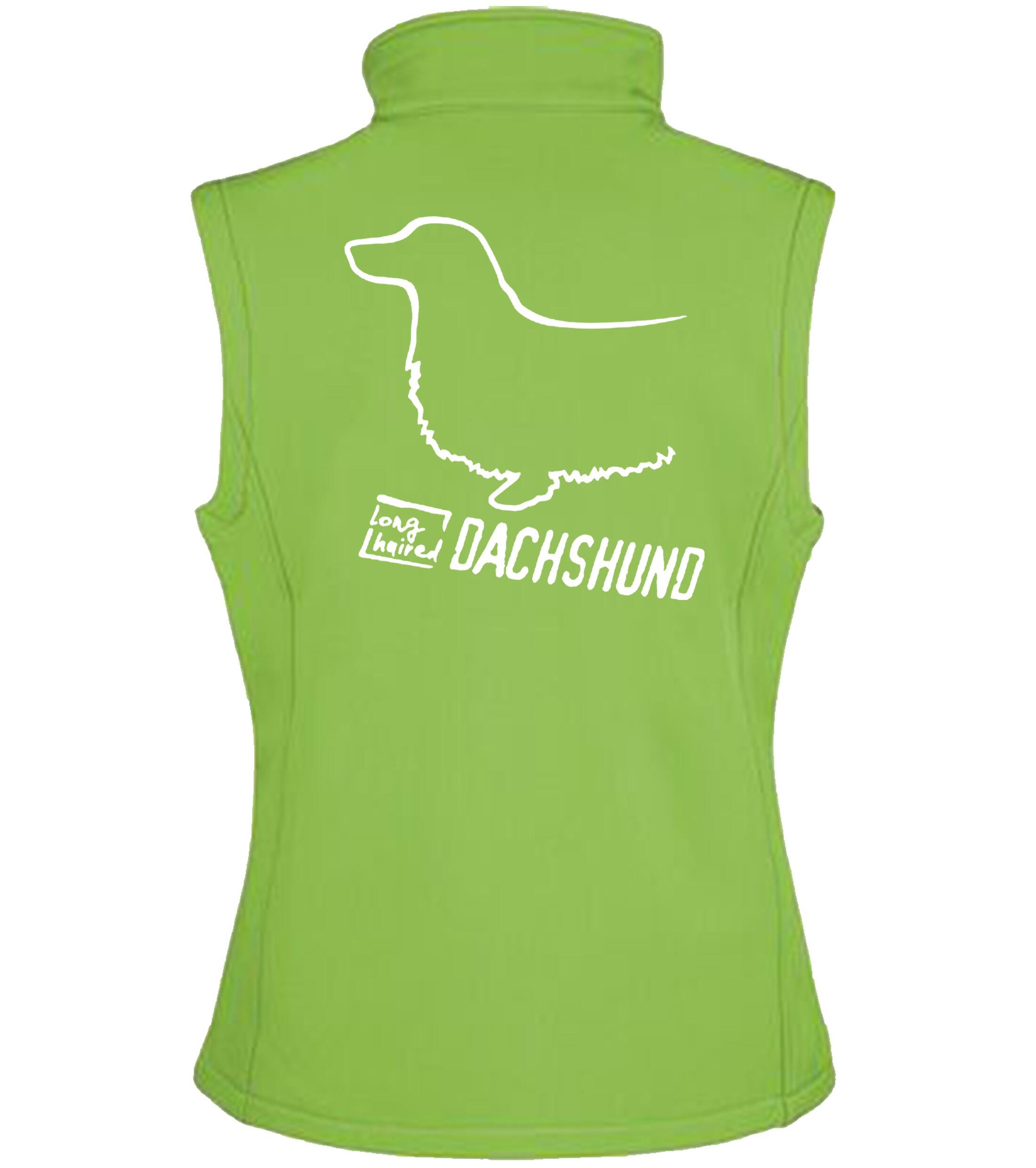 Unisex Softshell Gilet with Dachshund (Longhaired) Design – Perfect for Dachshund Lovers