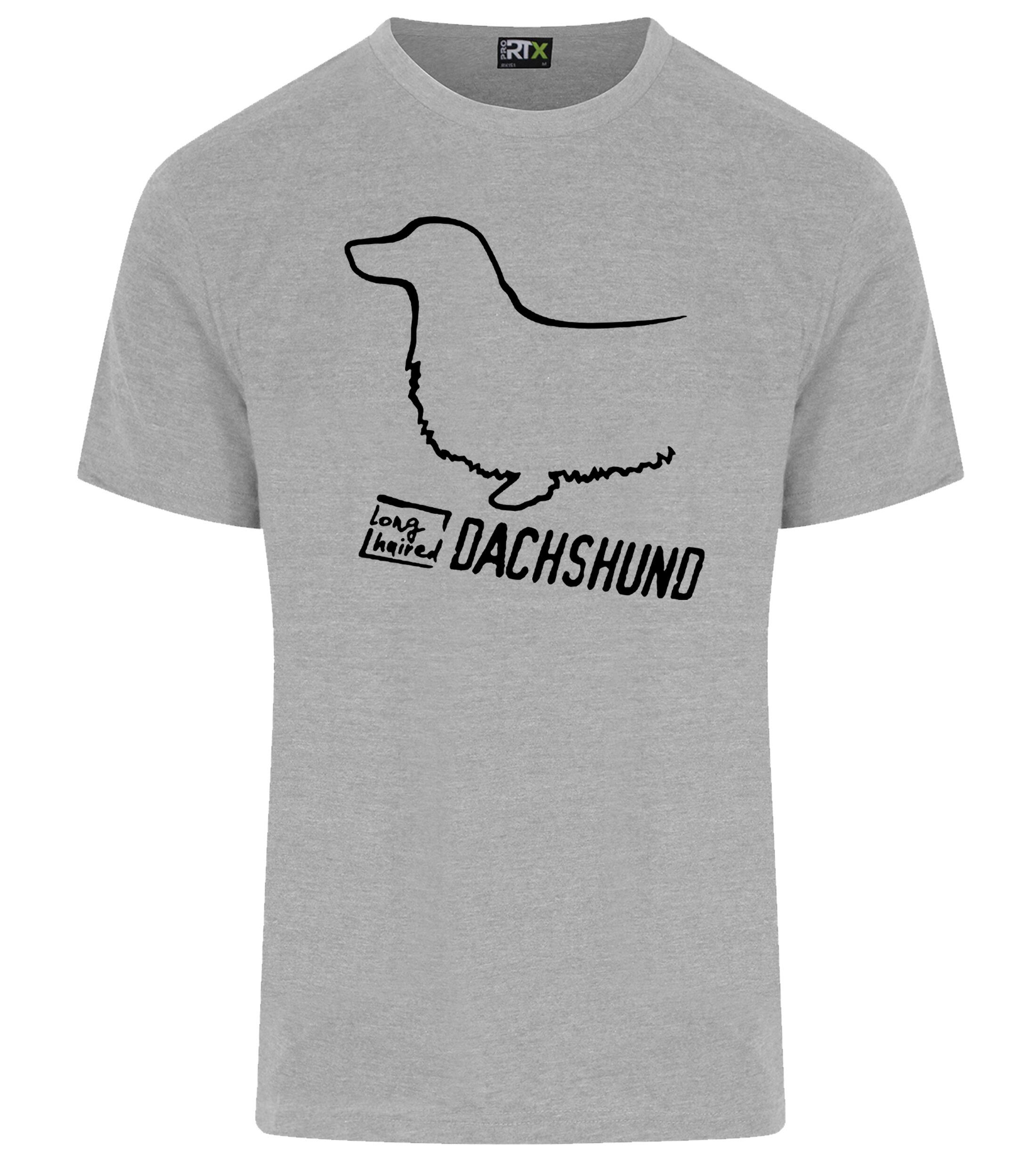 Dachshund (Longhaired) Dog Breed Design Unisex Roundneck T-Shirt – Style for Dachshund Enthusiasts