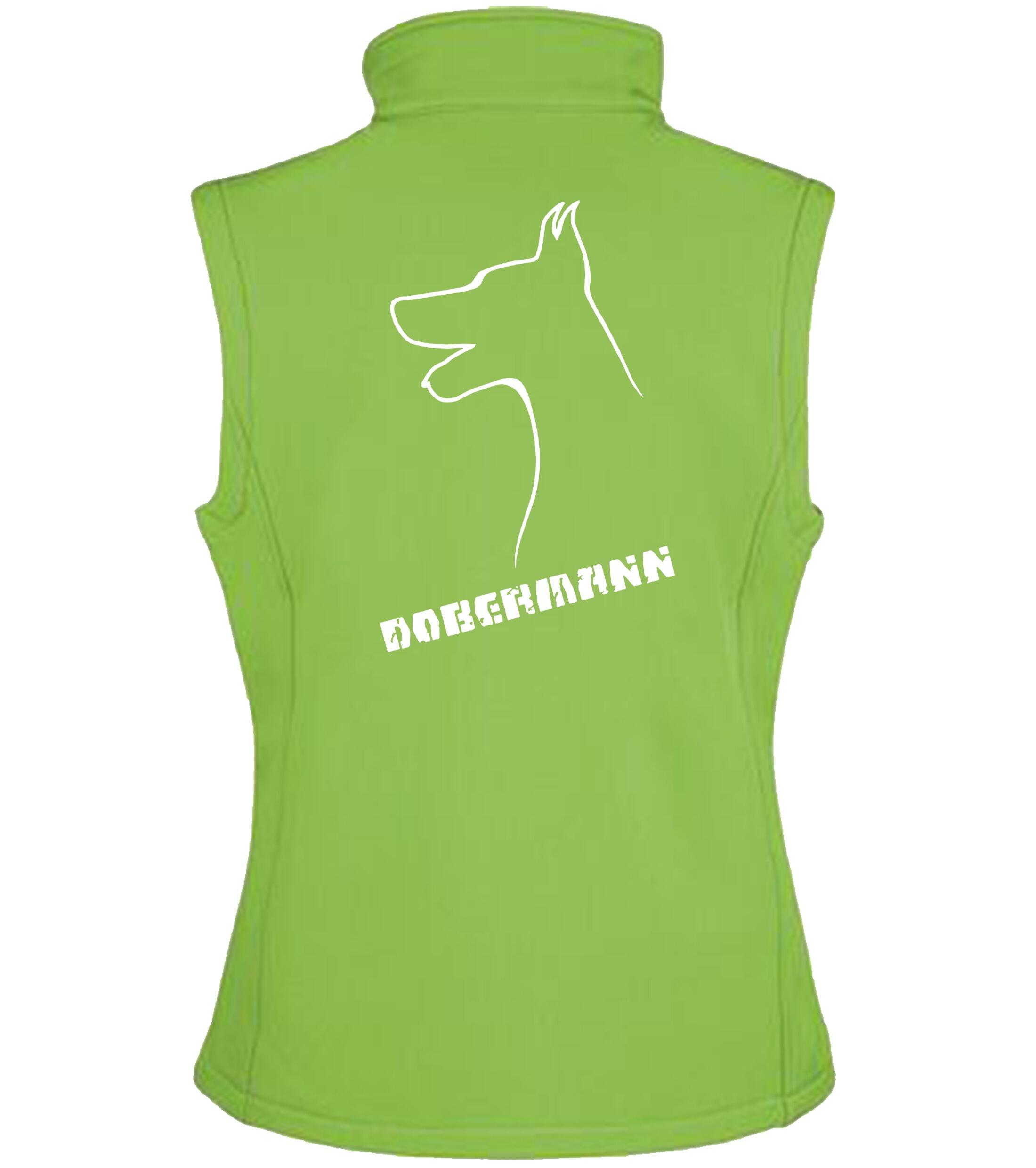 Dobermann (Head) Design Unisex Softshell Gilet – Stylish and Functional Outdoor Wear