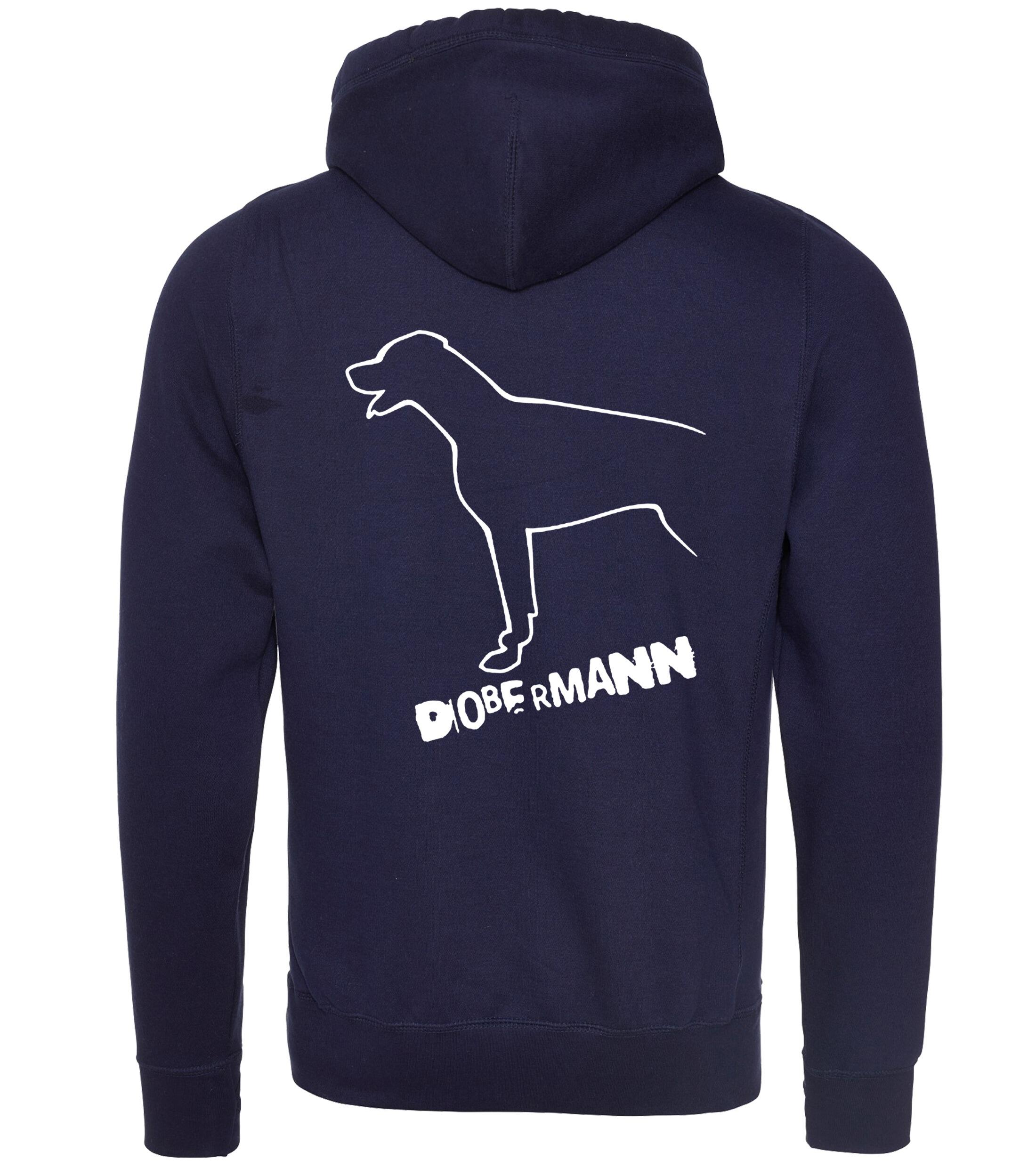 Dobermann (Outline) Unisex Crossneck Pullover Hoodie – Style & Dobermann Pride
