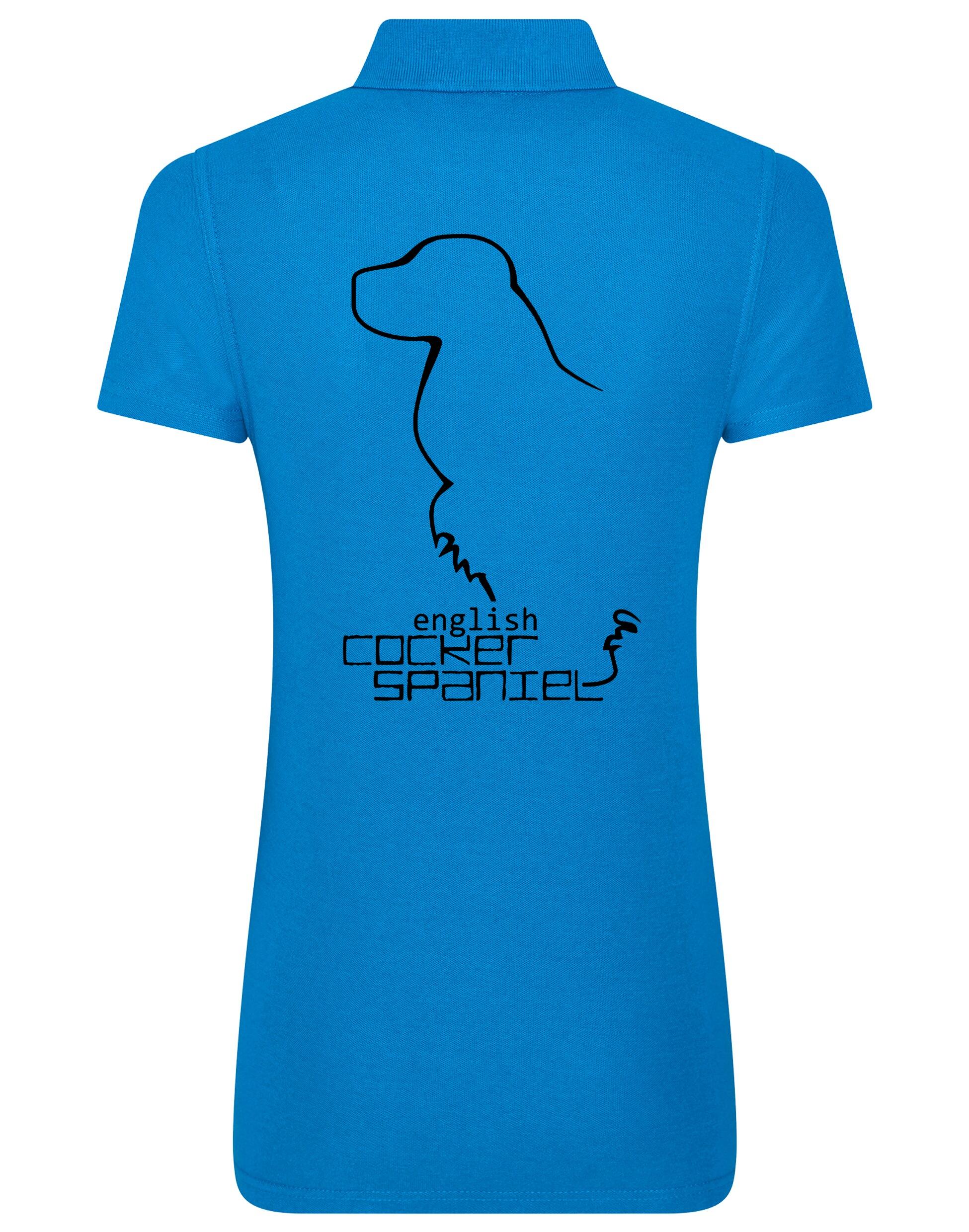 Women’s Cotton Polo with English Cocker Spaniel Design – A Must-Have for Spaniel Enthusiasts