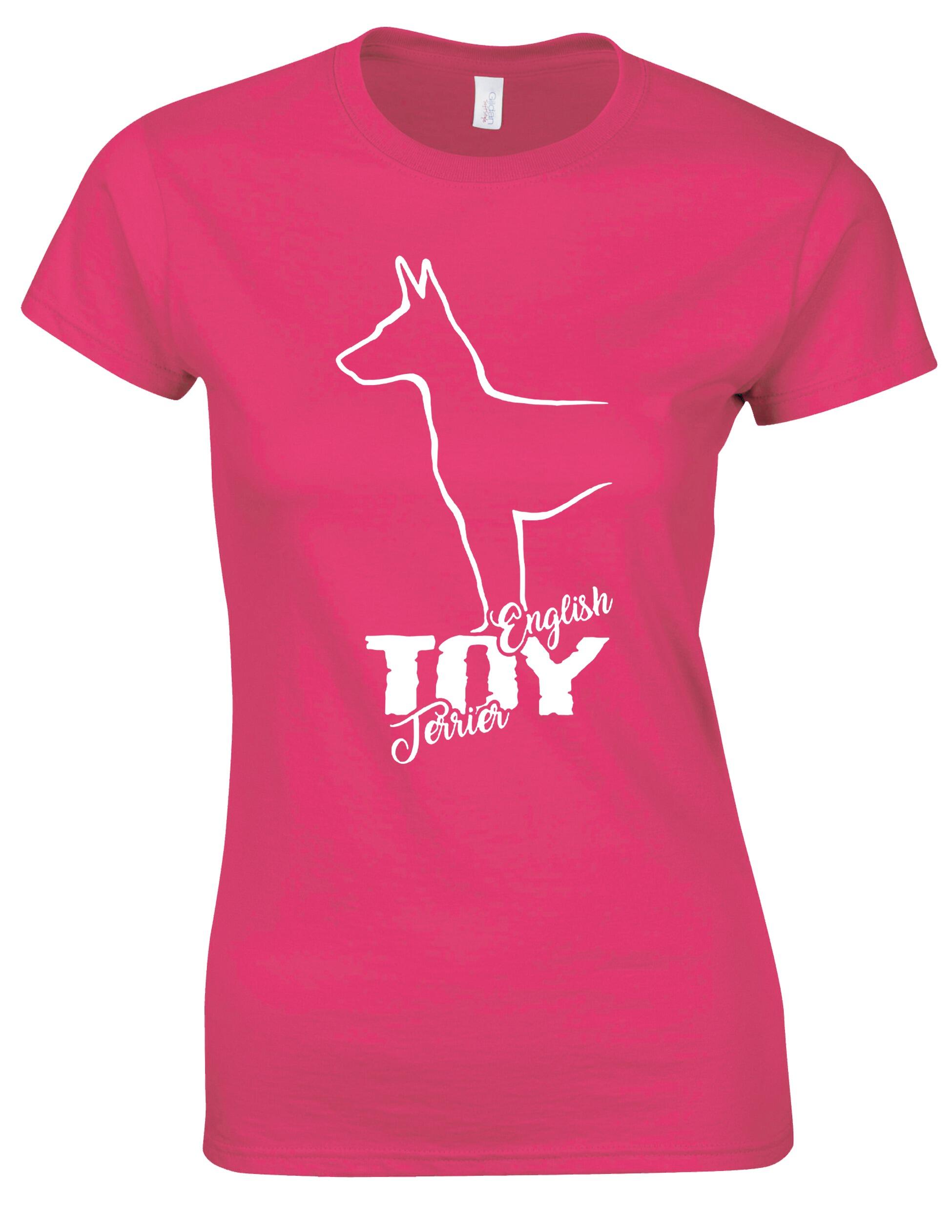 English Toy Terrier Female Roundneck T-shirt – Style and Comfort for Terrier Enthusiasts