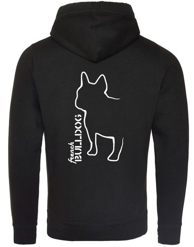 French Bulldog (Outline) Unisex Crossneck Pullover Hoodie – Stylish Comfort for Bulldog Enthusiasts