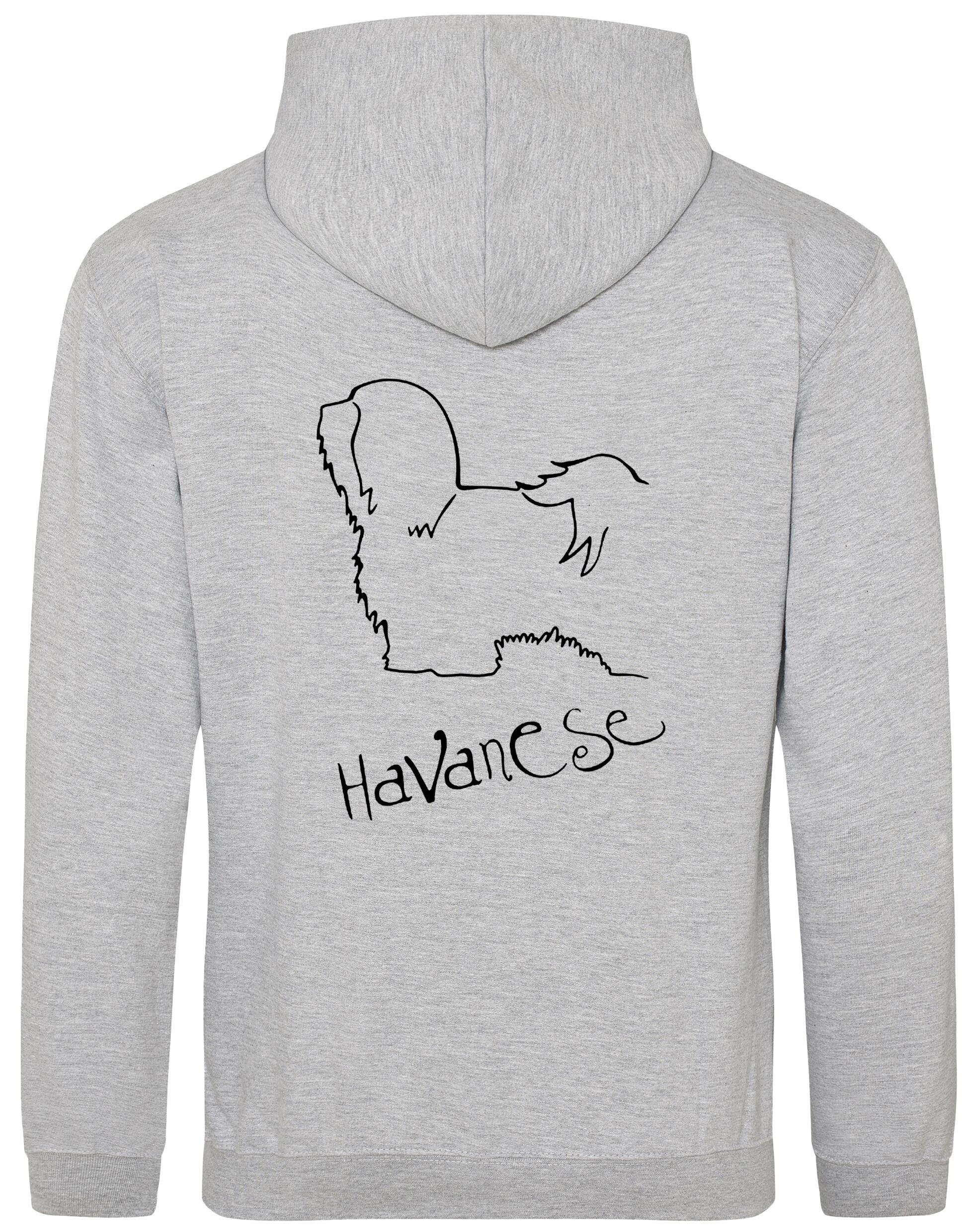 Havanese Pullover Hoodie – Cozy and stylish hoodie featuring exclusive Havanese artwork, paw print details, and customizable options for dog lovers.