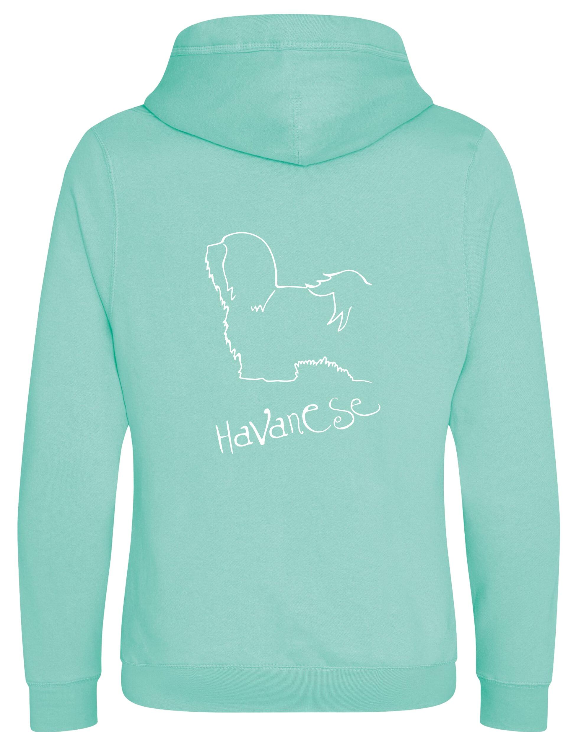 Havanese Crossneck Pullover Hoodie – Cozy and stylish unisex hoodie featuring a detailed Havanese graphic.