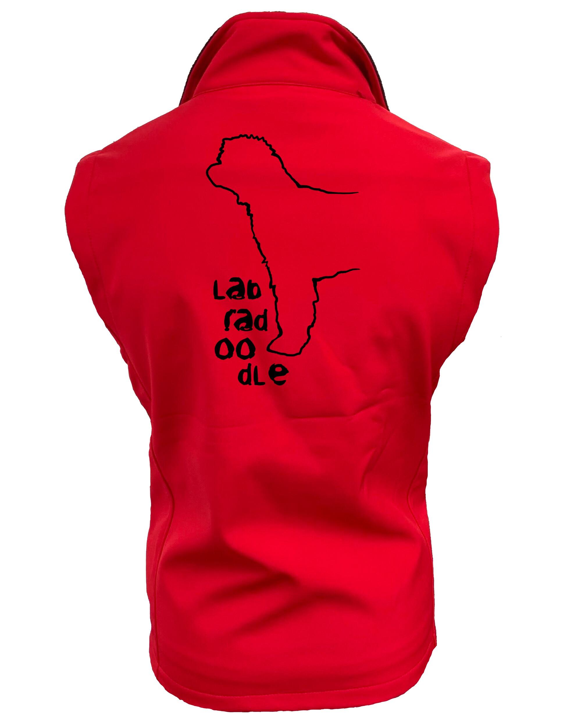 Women’s Softshell Jacket featuring exclusive Labradoodle design, fleece lining, and water-resistant fabric for all-weather protection and comfort.