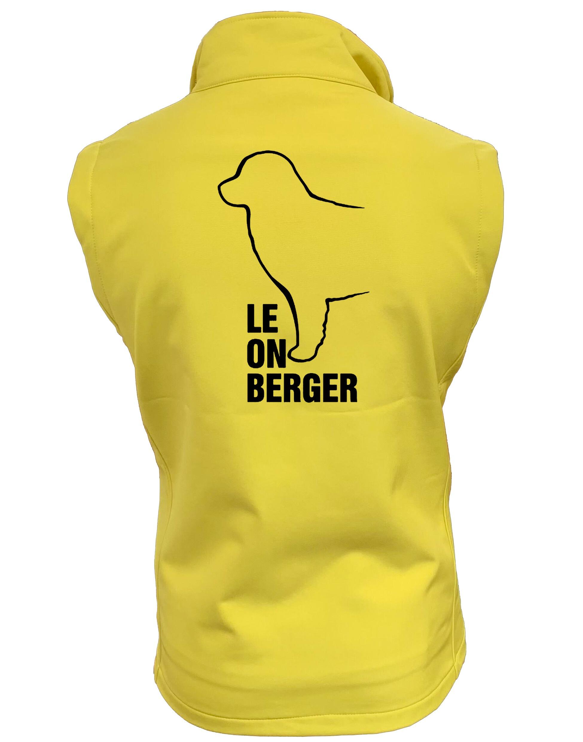 Women’s softshell jacket featuring an exclusive Leonberger design with water-resistant fabric and fleece lining.