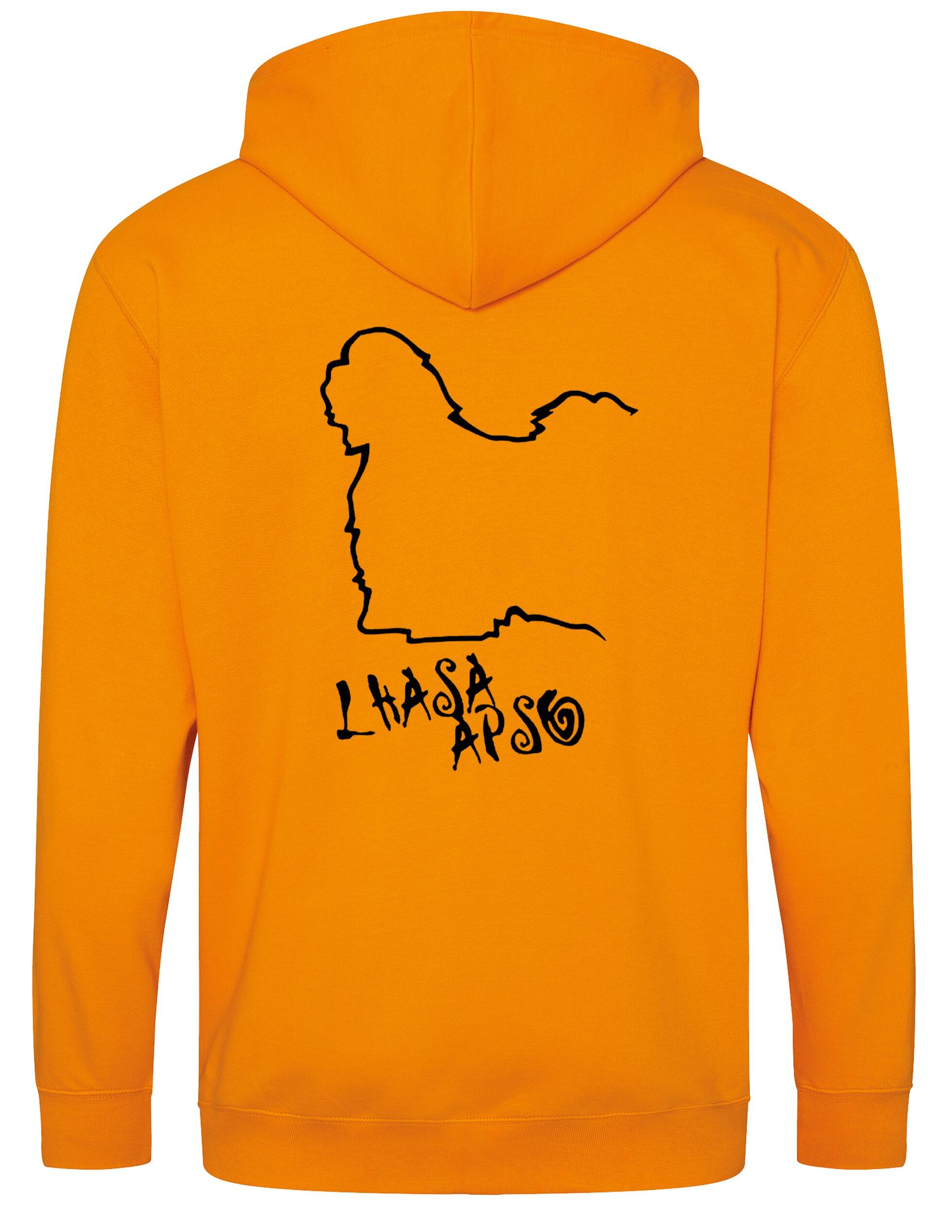 Lhasa Apso Zipped Hoodie with exclusive breed design, personalisation options, and a soft fleece interior for warmth and comfort.