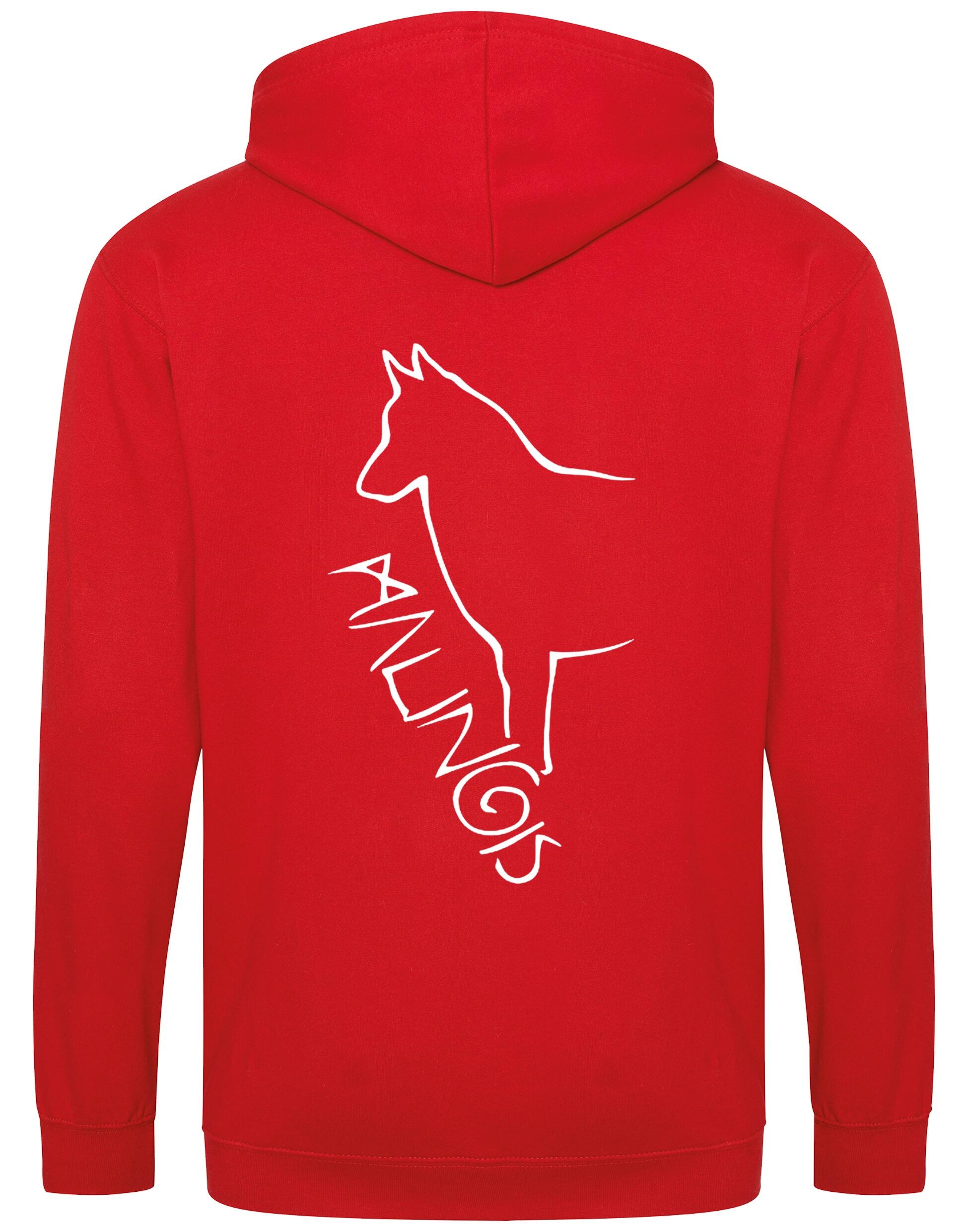 Malinois Zipped Hoodie with exclusive breed artwork and a personalised touch.