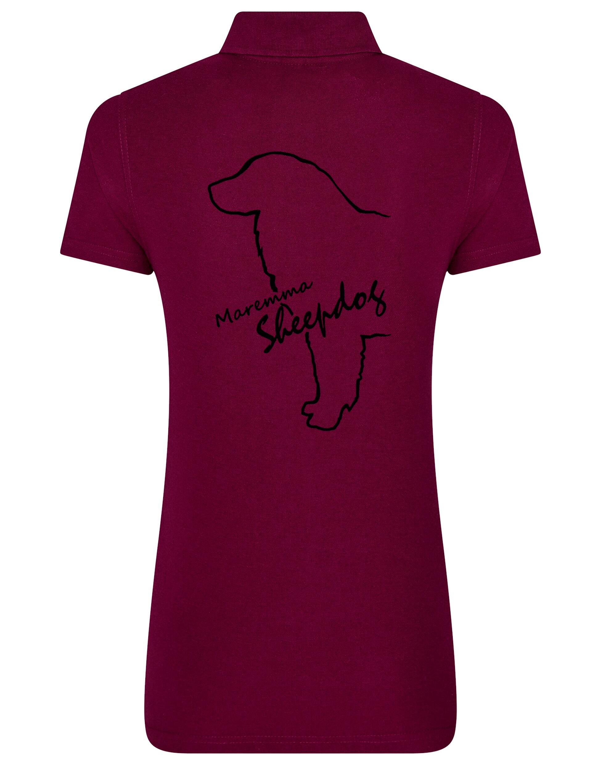 Maremma Sheepdog Women's Cotton Polo with exclusive breed design, soft cotton fabric, and flattering feminine fit.
