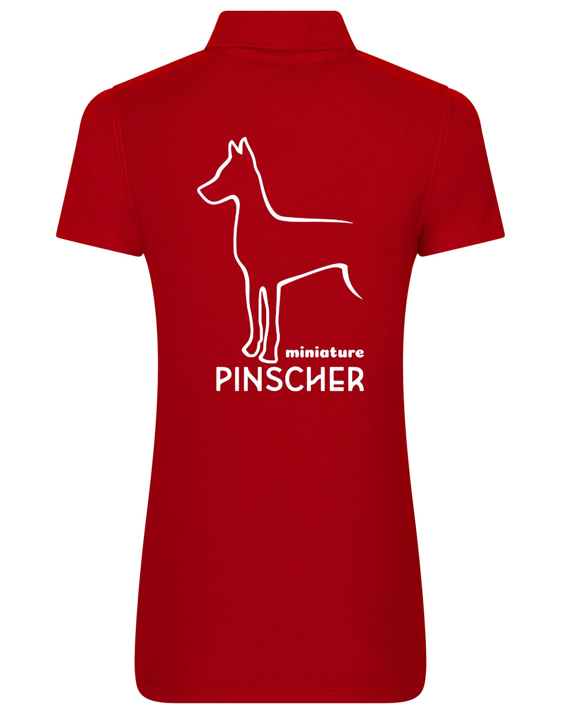 Miniature Pinscher Women's Cotton Polo with exclusive breed design, breathable fabric, and a flattering feminine fit for all-day comfort and style.