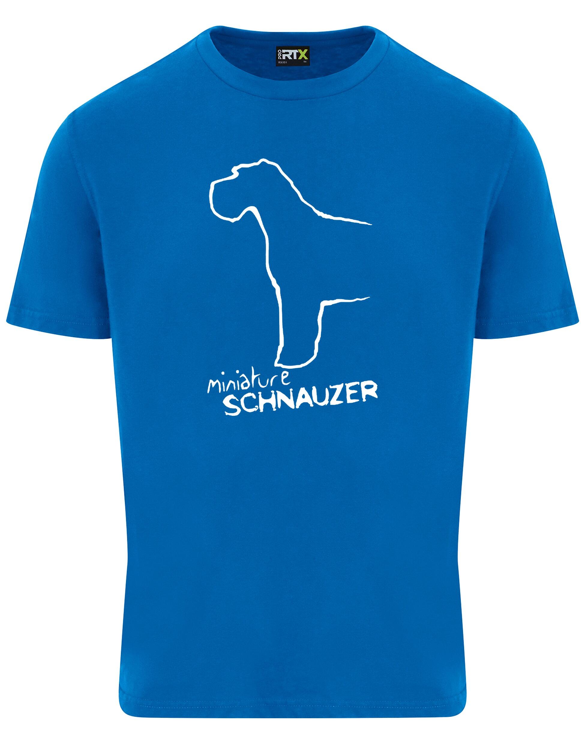 Miniature Schnauzer Unisex Roundneck T-Shirt featuring exclusive breed artwork, breathable cotton fabric, and a relaxed fit for everyday comfort.