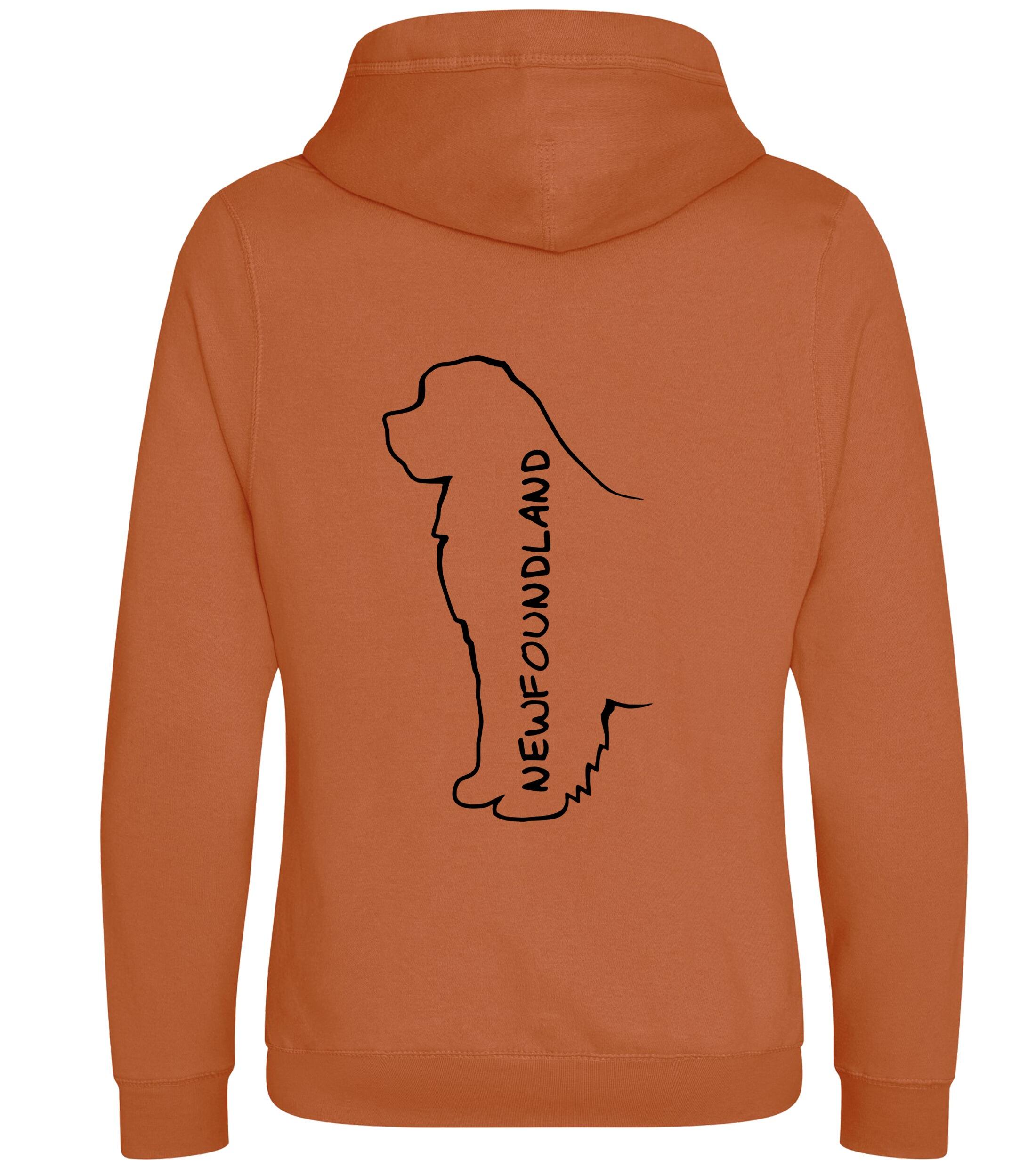 Unisex Crossneck Pullover Hoodie featuring exclusive Newfoundland breed artwork, modern crossneck design, and cosy brushed fleece interior, perfect for dog lovers and outdoor adventures.