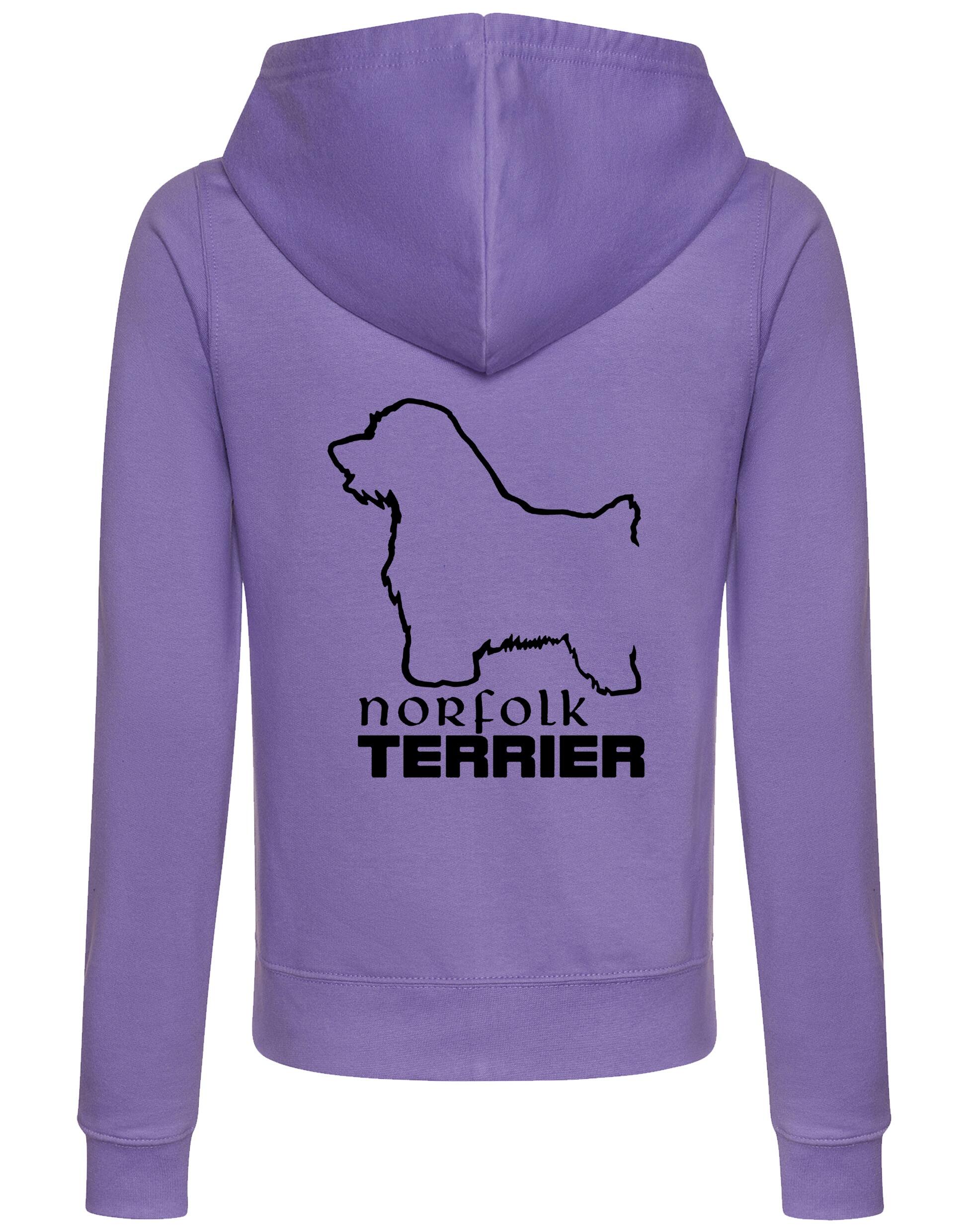 Norfolk Terrier Women’s Zipped Hoodie featuring exclusive breed artwork, soft breathable fabric, full-zip closure, and cozy hood. A stylish and comfortable choice for Norfolk Terrier lovers.