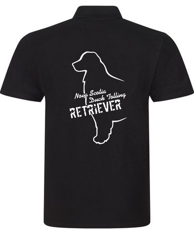 Nova Scotia Duck Tolling Retriever Unisex Cotton Polo – breathable fabric, relaxed fit, and exclusive breed artwork featuring the Toller. Ideal for casual wear, dog shows, and outdoor adventures.