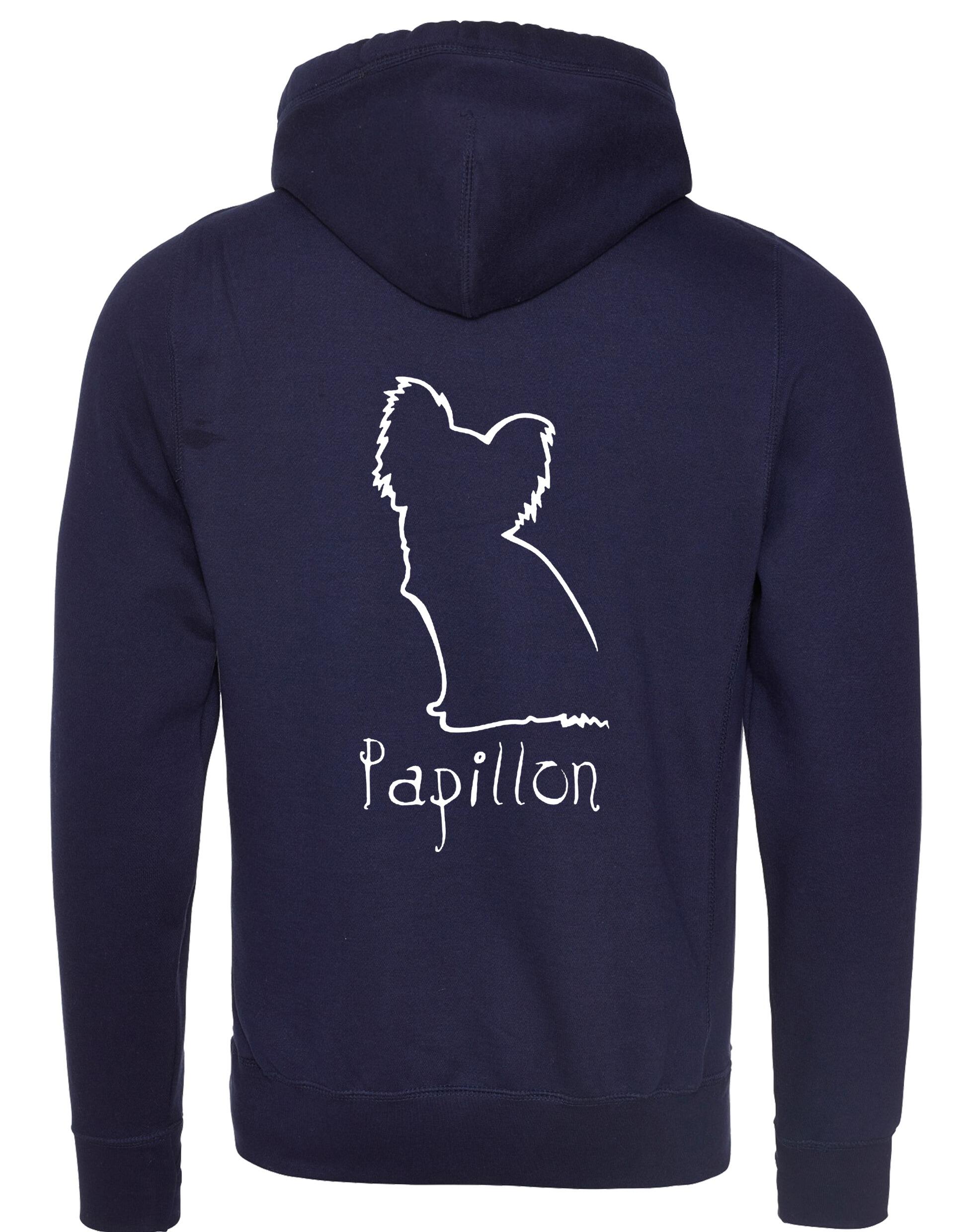 Papillon Crossneck Pullover Hoodie – cozy and stylish hoodie featuring an exclusive Papillon design with a modern crossneck hood. Perfect for dog owners and Papillon lovers.