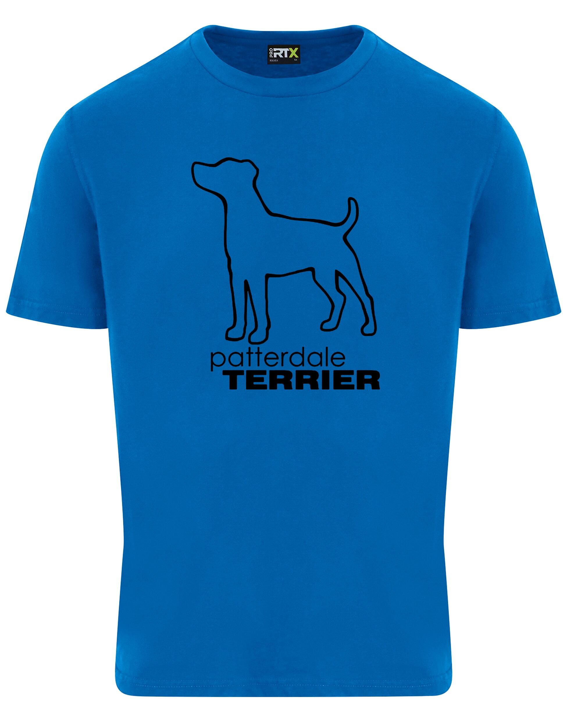 Patterdale Terrier Unisex Roundneck T-Shirt – soft, breathable cotton t-shirt featuring exclusive Patterdale Terrier artwork, a classic round neckline, and a relaxed unisex fit for everyday comfort and breed pride.
