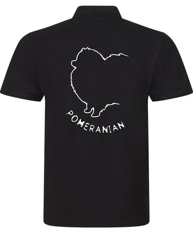 Pomeranian Unisex Cotton Polo featuring exclusive breed artwork, breathable fabric, and a relaxed fit for all-day comfort.