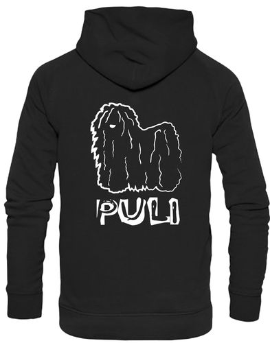 Unisex Puli (Hungarian) Design Pullover Hoodie featuring exclusive artwork with personalization options, crafted from premium heavy-blend fabric with a cozy brushed fleece interior, ribbed cuffs, and a double-fabric hood for stylish, lasting comfort.