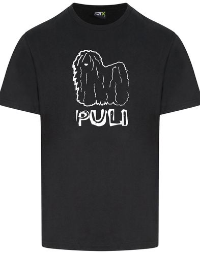 Unisex Hungarian Puli Roundneck T-shirt featuring exclusive breed-inspired artwork, crafted from premium breathable cotton for all-day comfort and a relaxed, stylish fit, perfect for Hungarian Puli enthusiasts.
