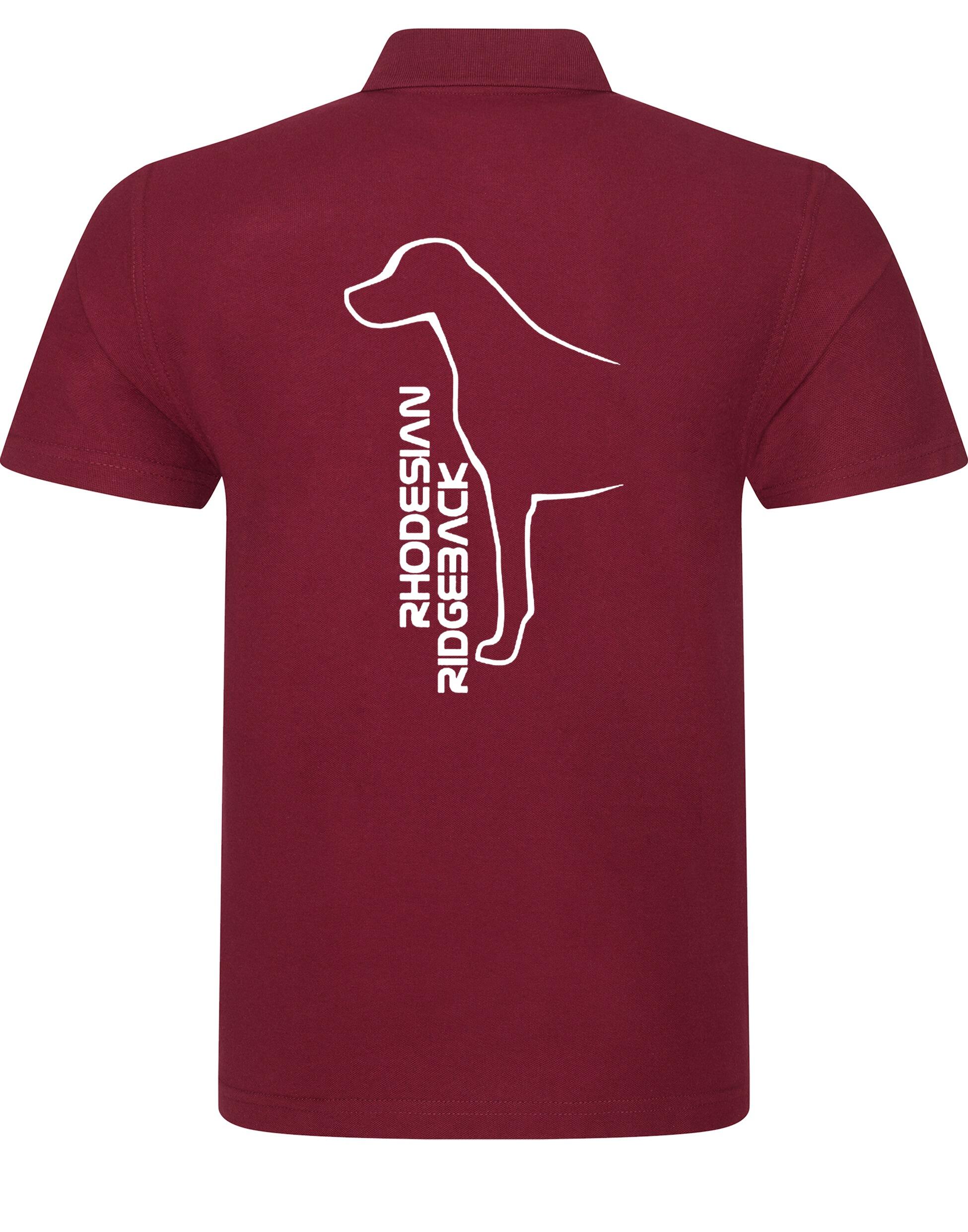 Rhodesian Ridgeback Unisex Cotton Polo featuring exclusive breed artwork, soft breathable cotton fabric, relaxed unisex fit, and classic polo collar for comfort, versatility, and style.