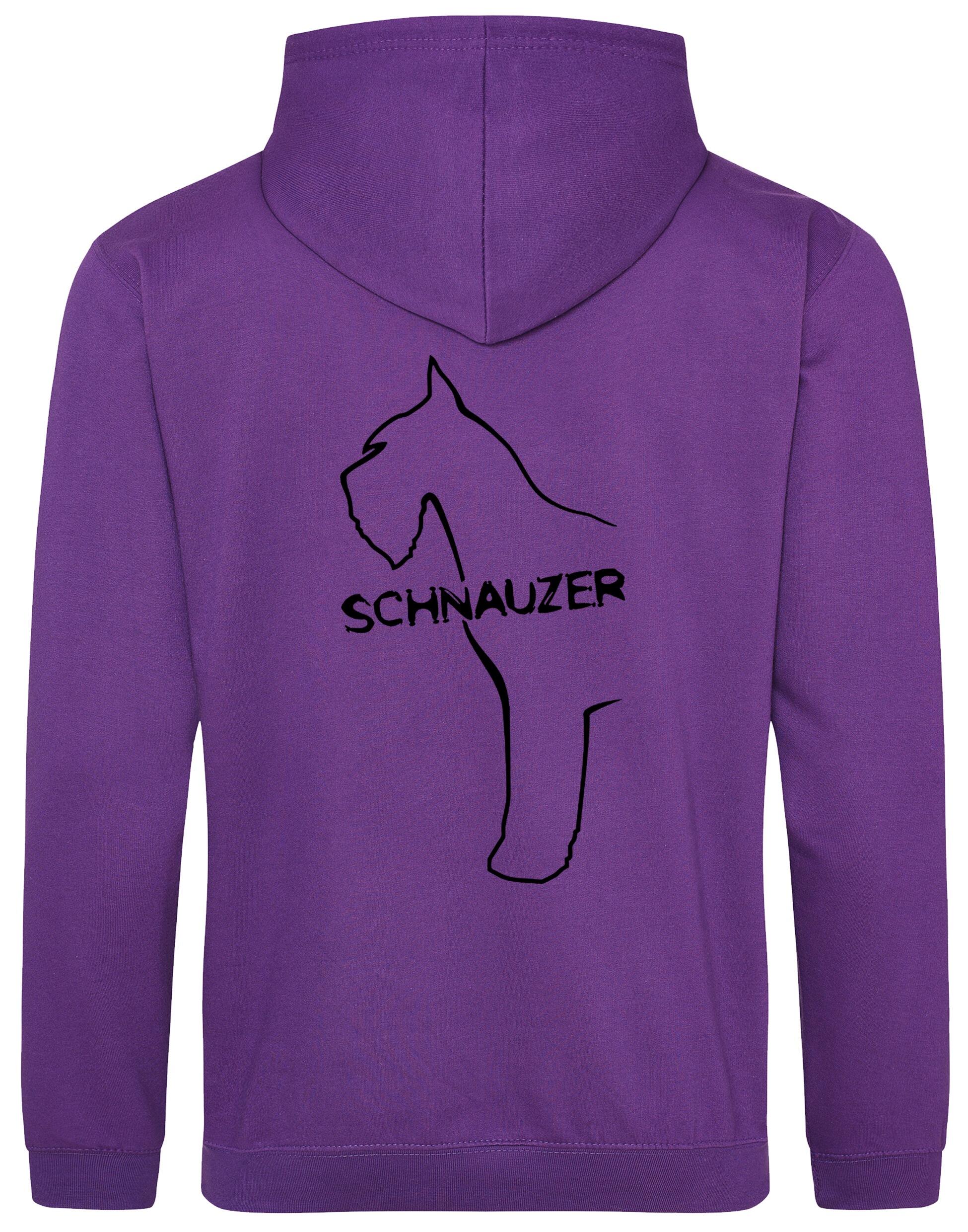 Schnauzer Design Pullover Hoodie featuring exclusive breed artwork, customizable options, and high-quality heavy-blend fabric for warmth and style.