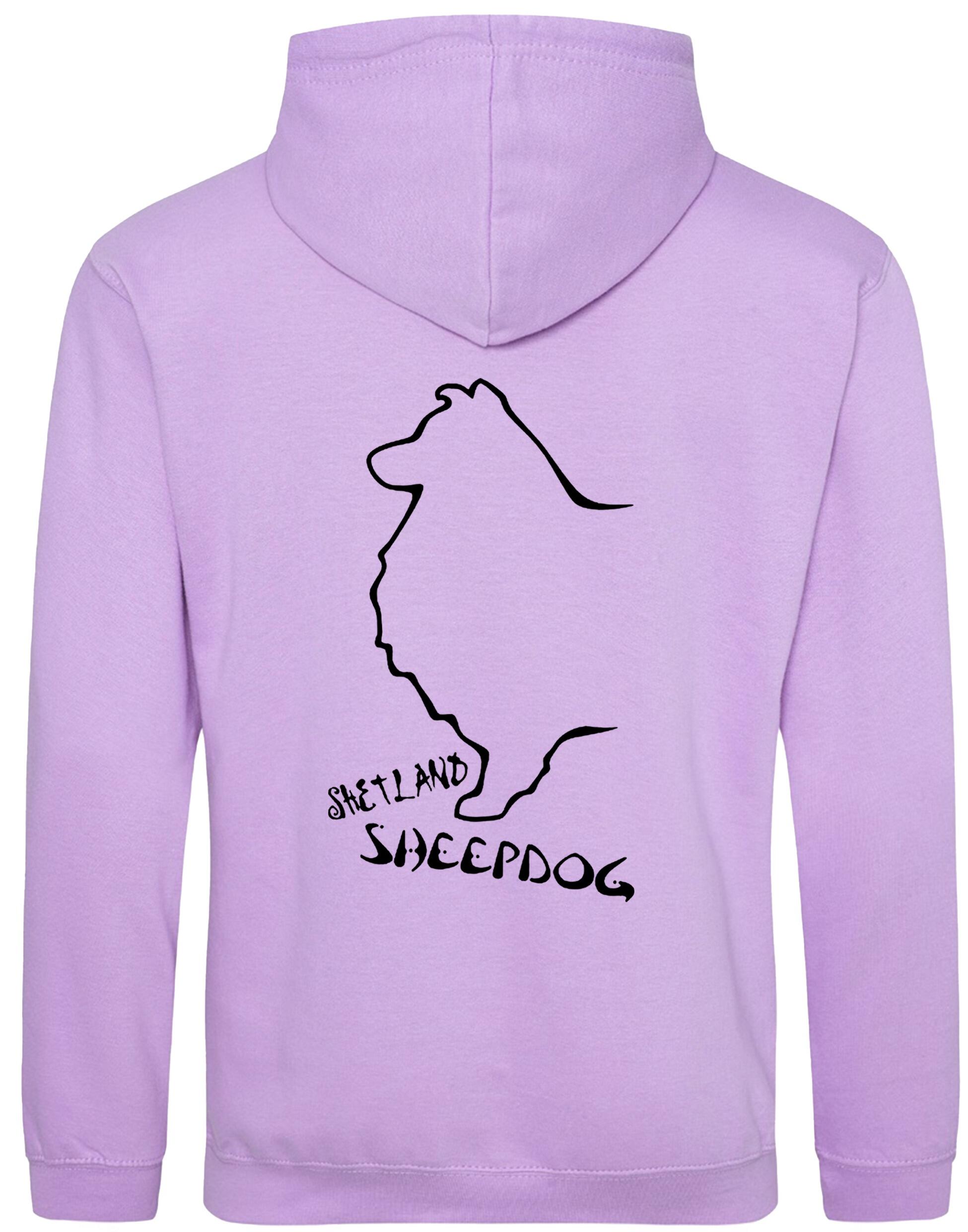 Pullover Hoodie featuring exclusive Shetland Sheepdog graphic design.
