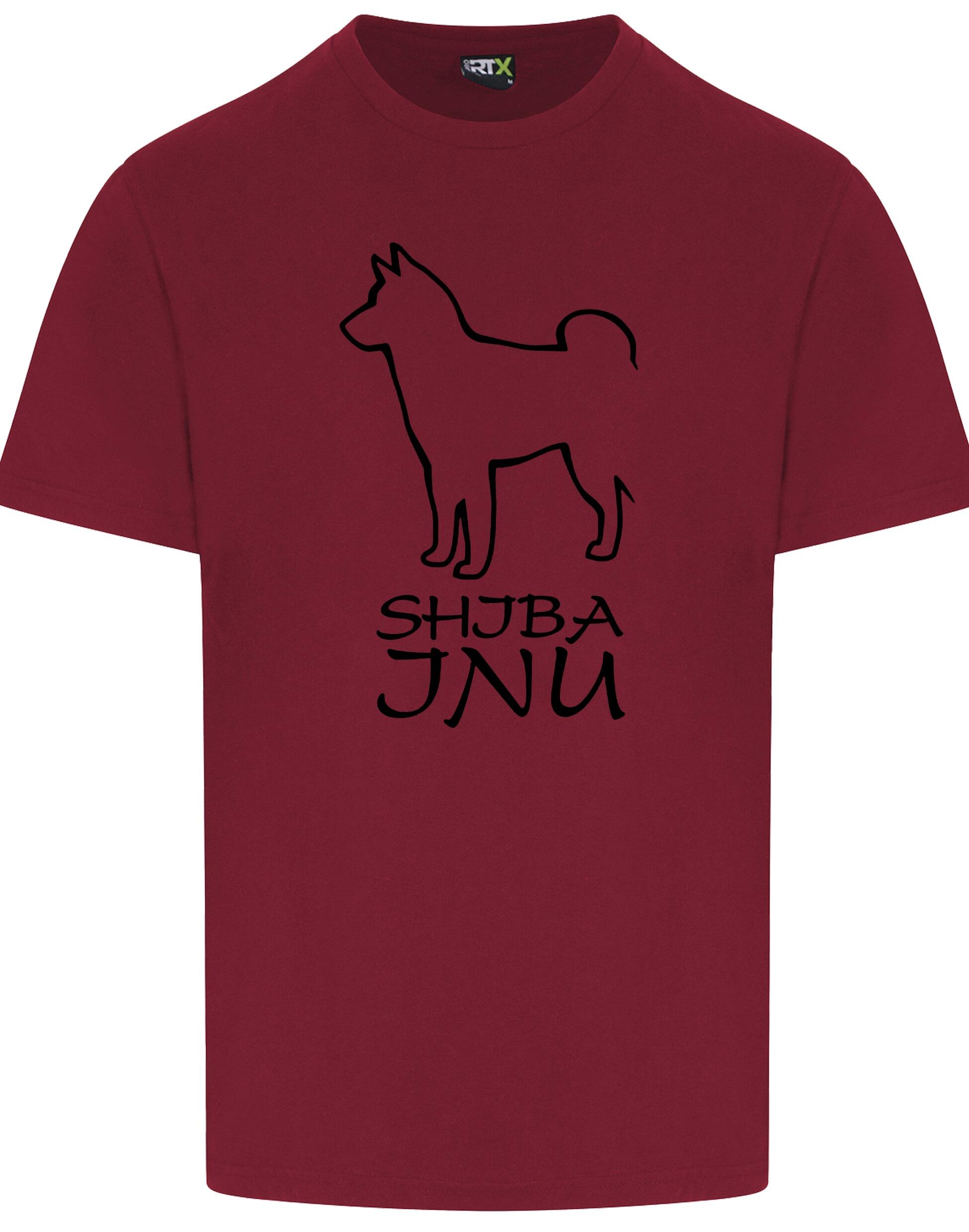 Unisex roundneck T-shirt featuring an exclusive Shiba Inu design on the front, made from soft breathable cotton for all-day comfort and suitable for both men and women.