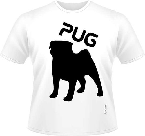 Pug T-Shirt Short Sleeve Heavy Cotton