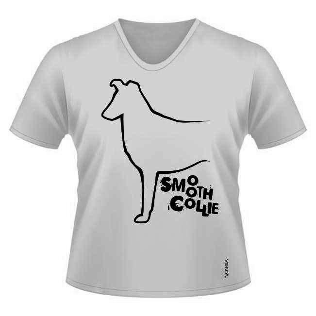 Collie (Smooth) T-Shirts Women's V Neck Premium Cotton
