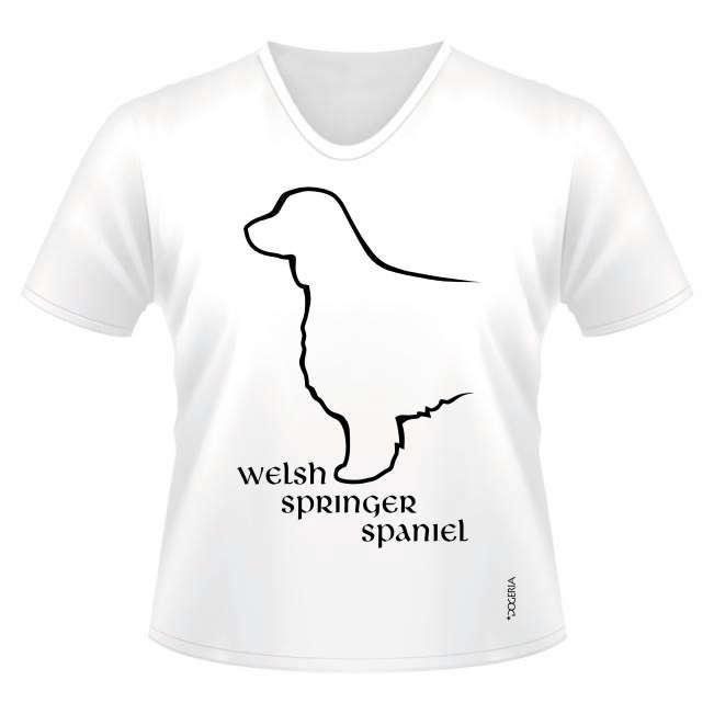 Welsh Springer Spaniel T-Shirts Women's V Neck Premium Cotton
