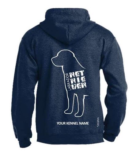 Labrador Retriever Dog Breed Hoodie Women's & Men's Full Zipped Heavy Blend Exclusive Dogeria Design