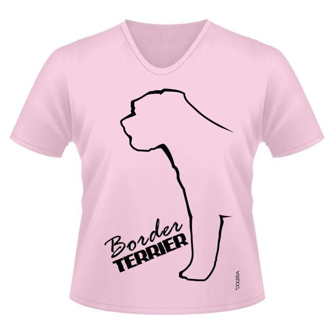 Border Terrier Women's V Neck T-shirt Premium Cotton