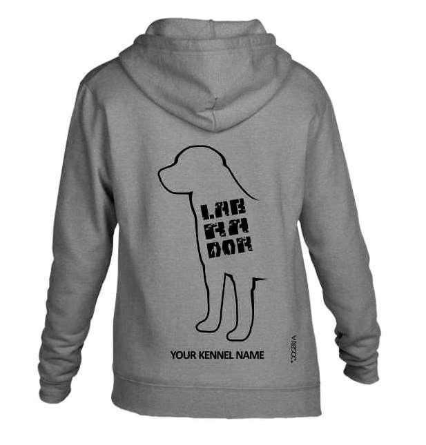 Labrador Dog Breed Hoodie Women's Full Zipped Heavy Blend Exclusive Dogeria Design