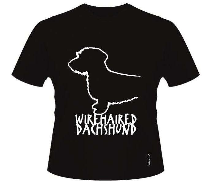 Dachshund (Wire-Haired) T-Shirts Men's Roundneck Cotton