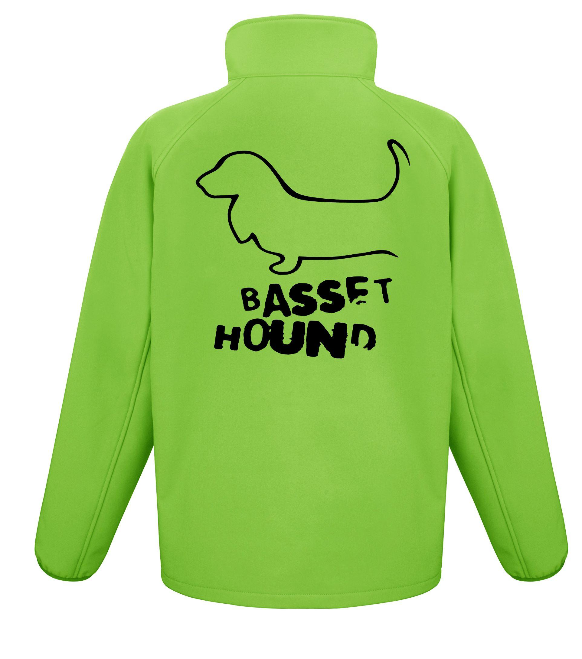 Softshell Jacket with Exclusive Basset Hound Dog Dogeria Dog Breed Design