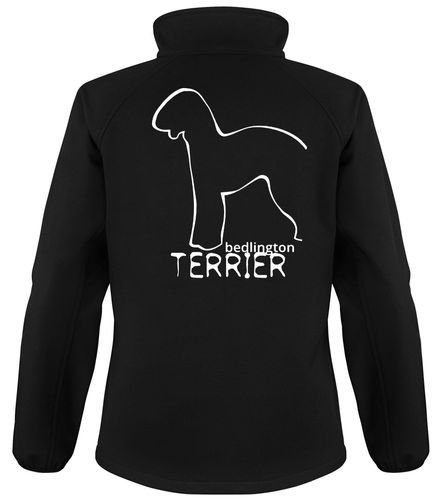 Bedlington Terrier Dog Breed Design Softshell Jacket Full Zipped Women's & Men's Styles